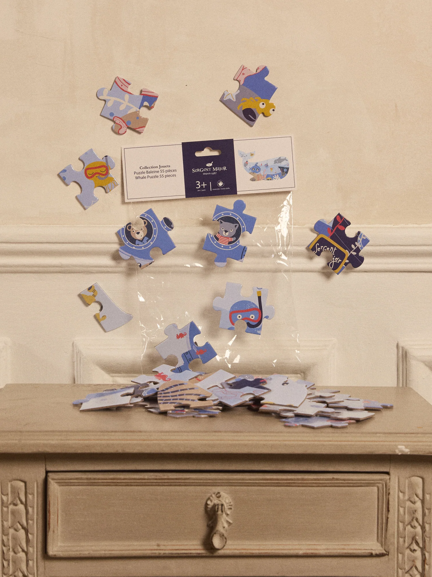 Puzzle en forme de baleine