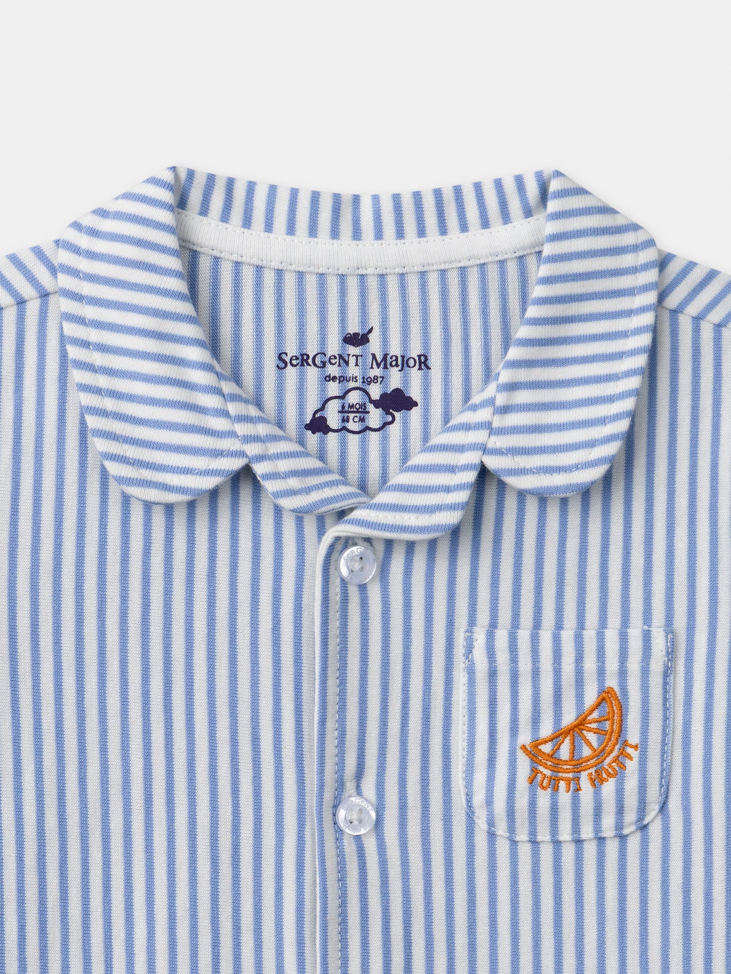 Pyjama à rayures bleu lavande Bébé Garçon - Image 7