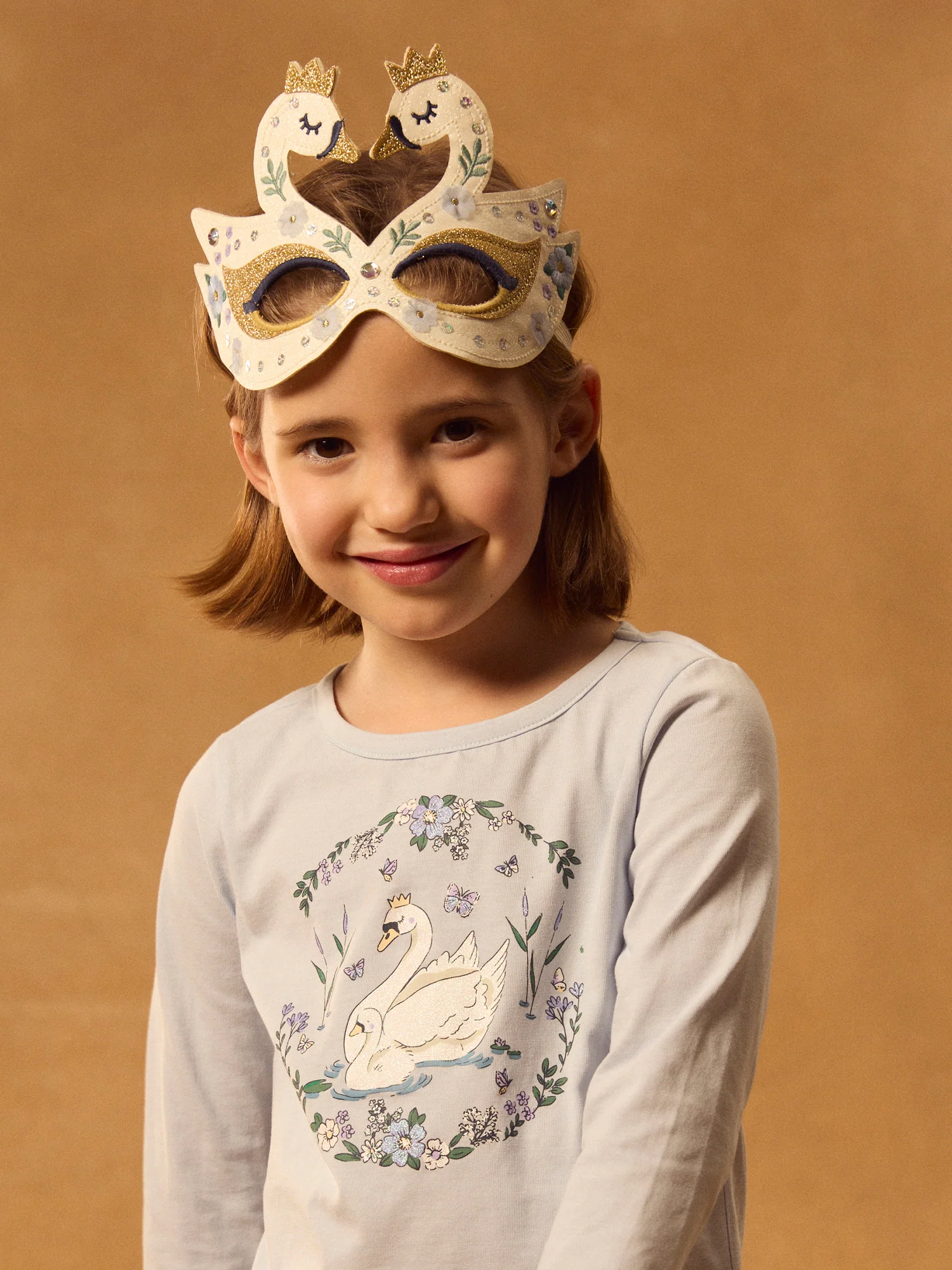 Pyjama bleu clair + masque cygne Fille - Image 3