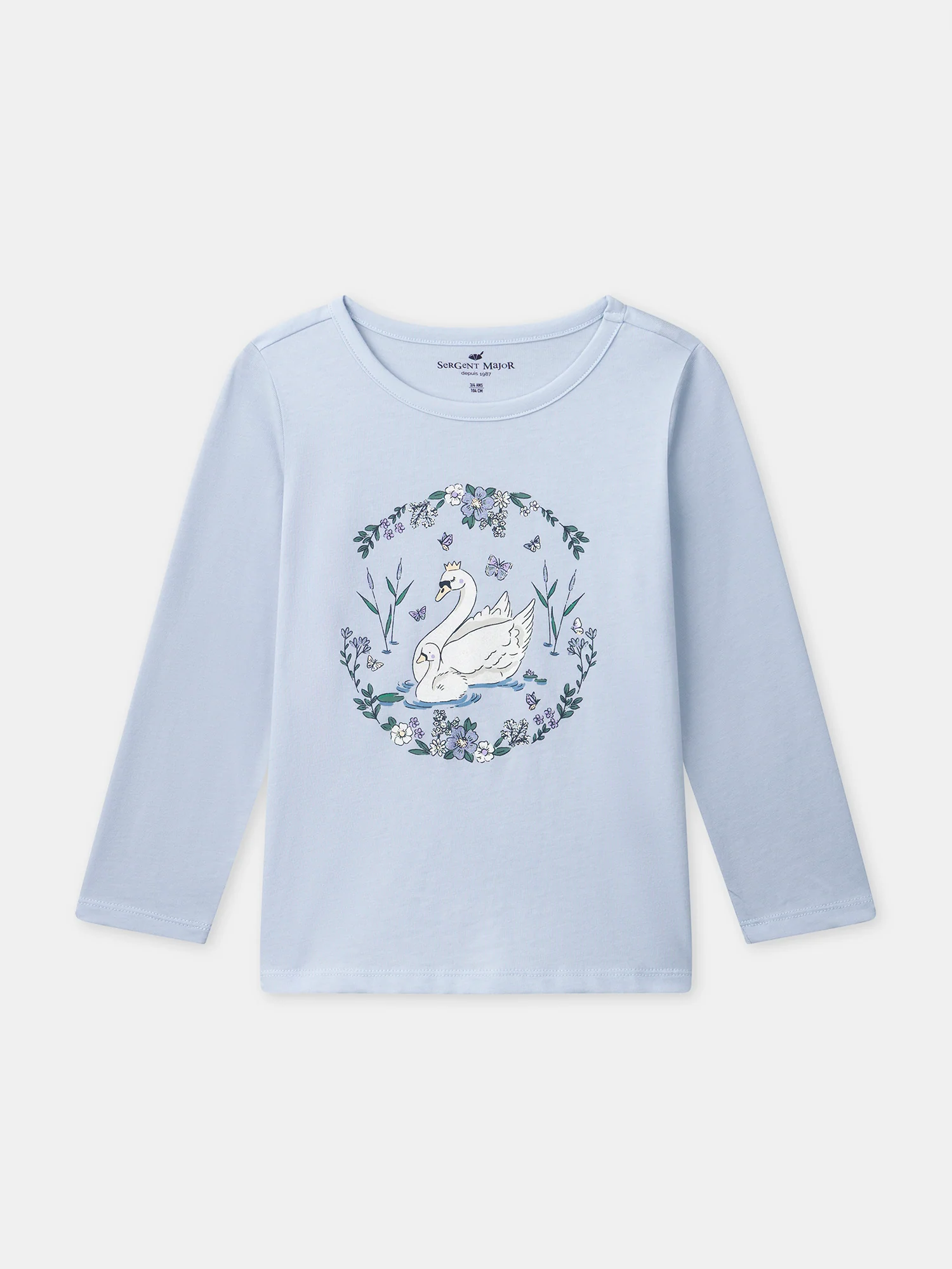 Pyjama bleu clair + masque cygne Fille - Image 4