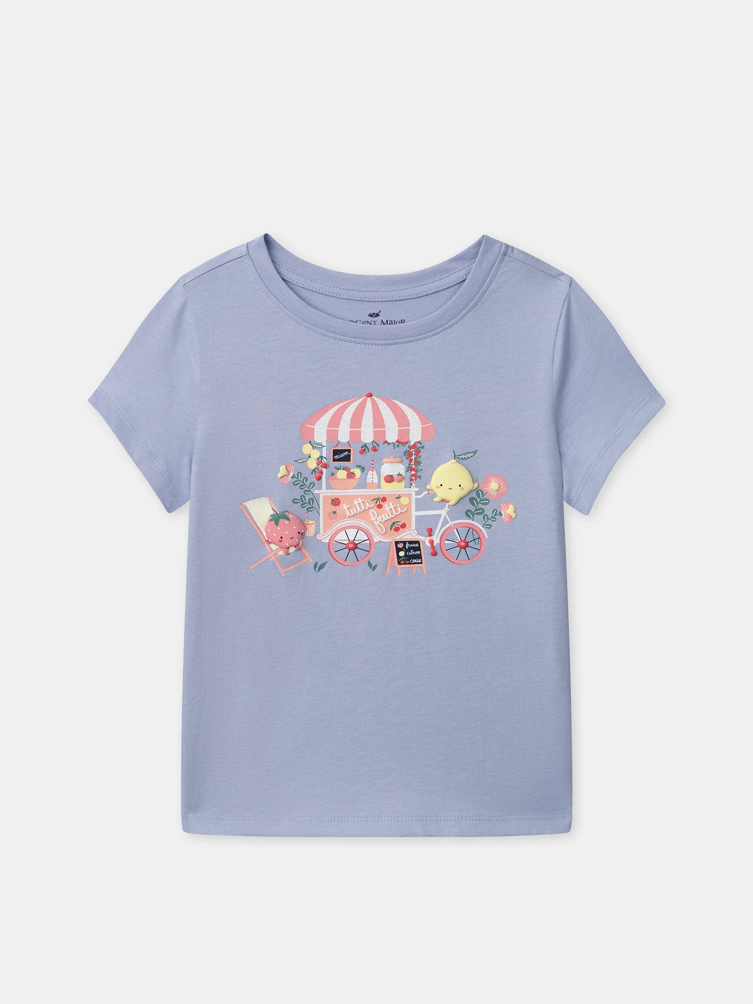 Pyjama bleu et à carreaux Fille - Image 2