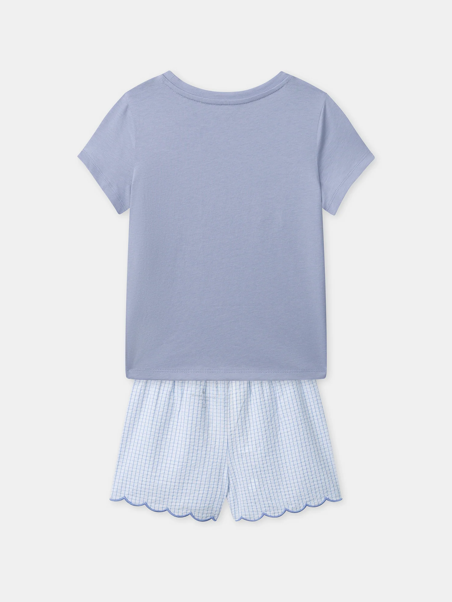 Pyjama bleu et à carreaux Fille - Image 8