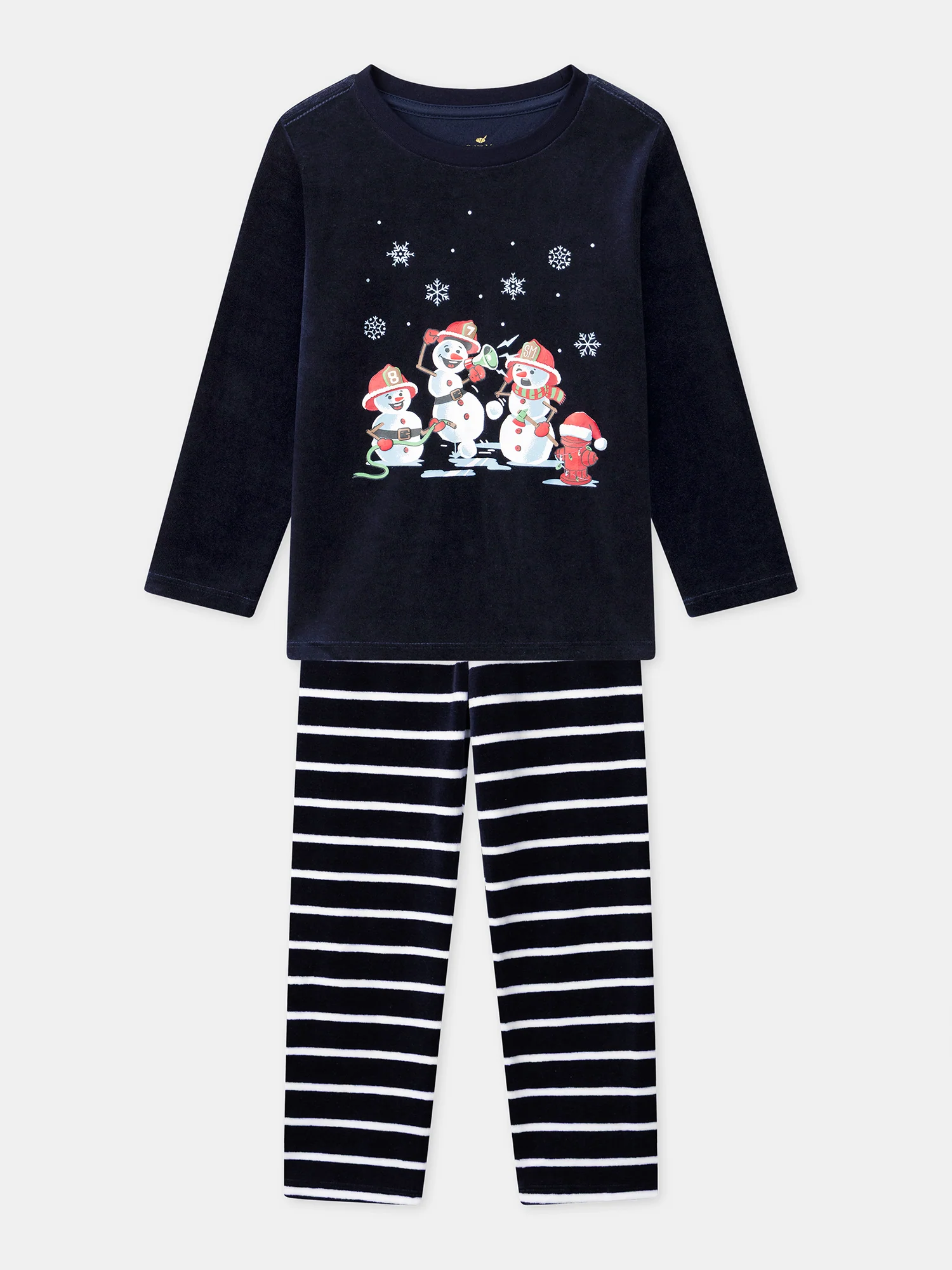 Pyjama bleu marine bonhomme de neige Garçon