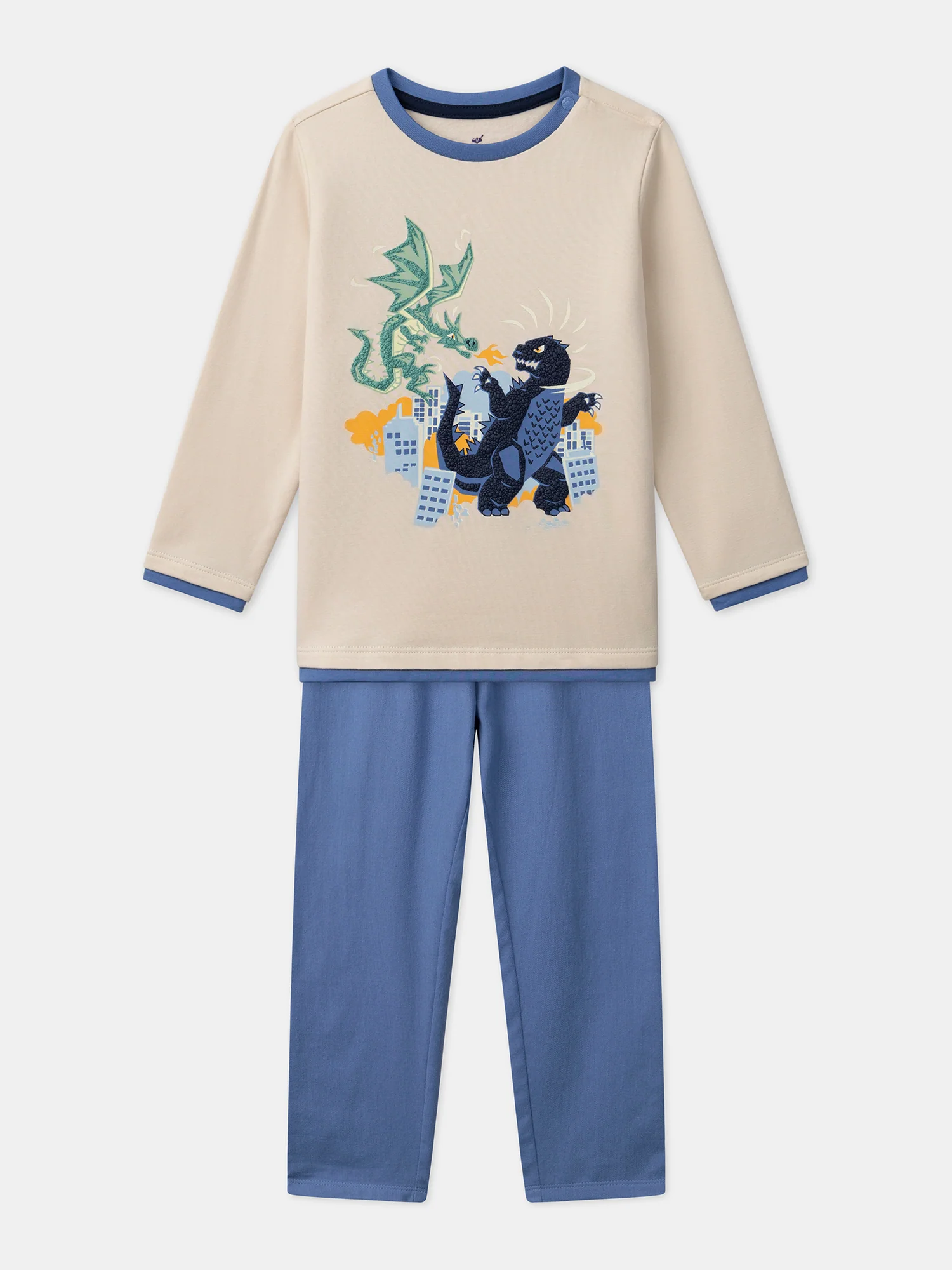 Pyjama Dragon en molleton gratté