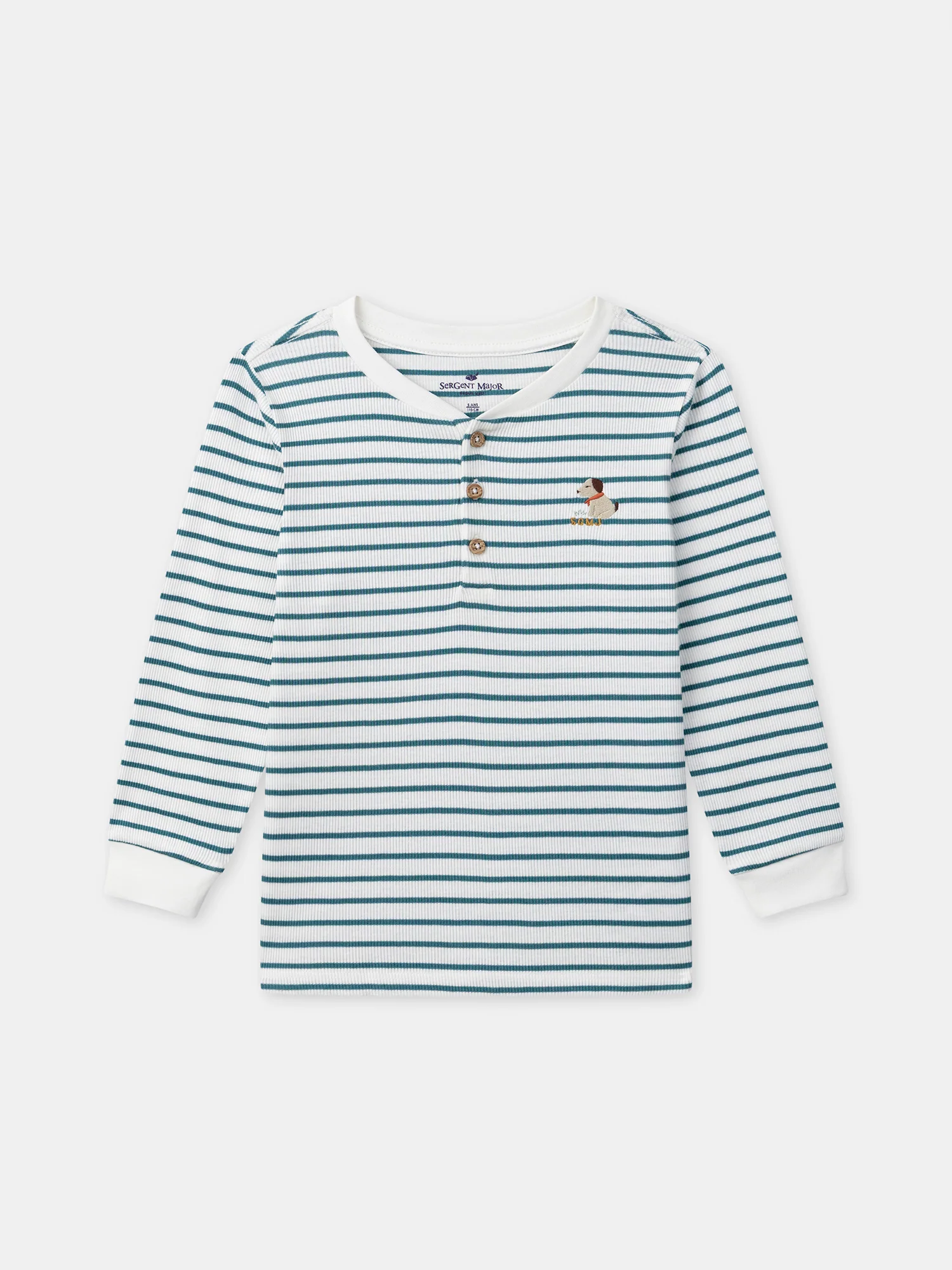 Pyjama marinière bleu canard Garçon - Image 4