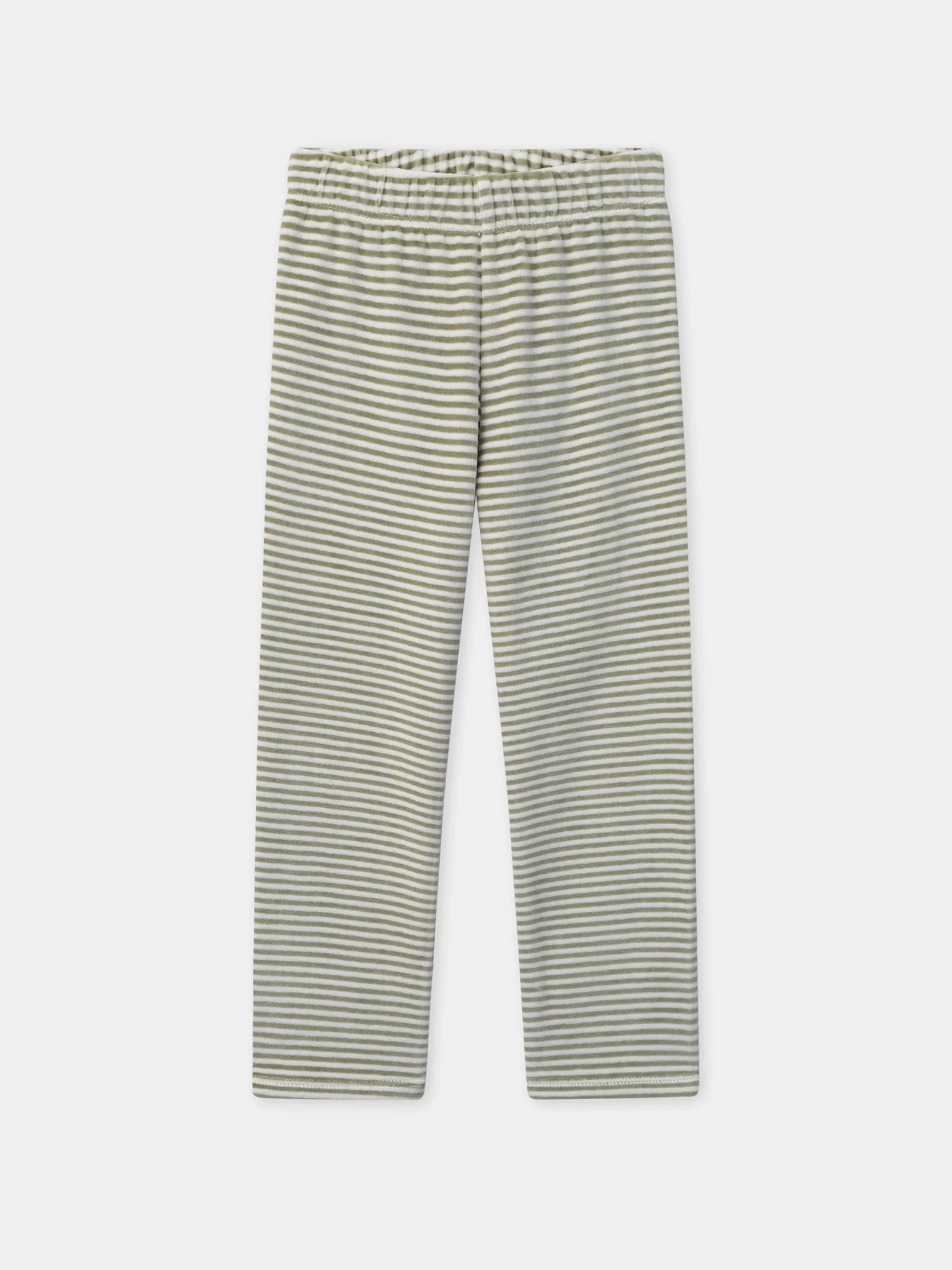 Pyjama écru et vert kaki en velours imprimé chien Garçon - Image 5