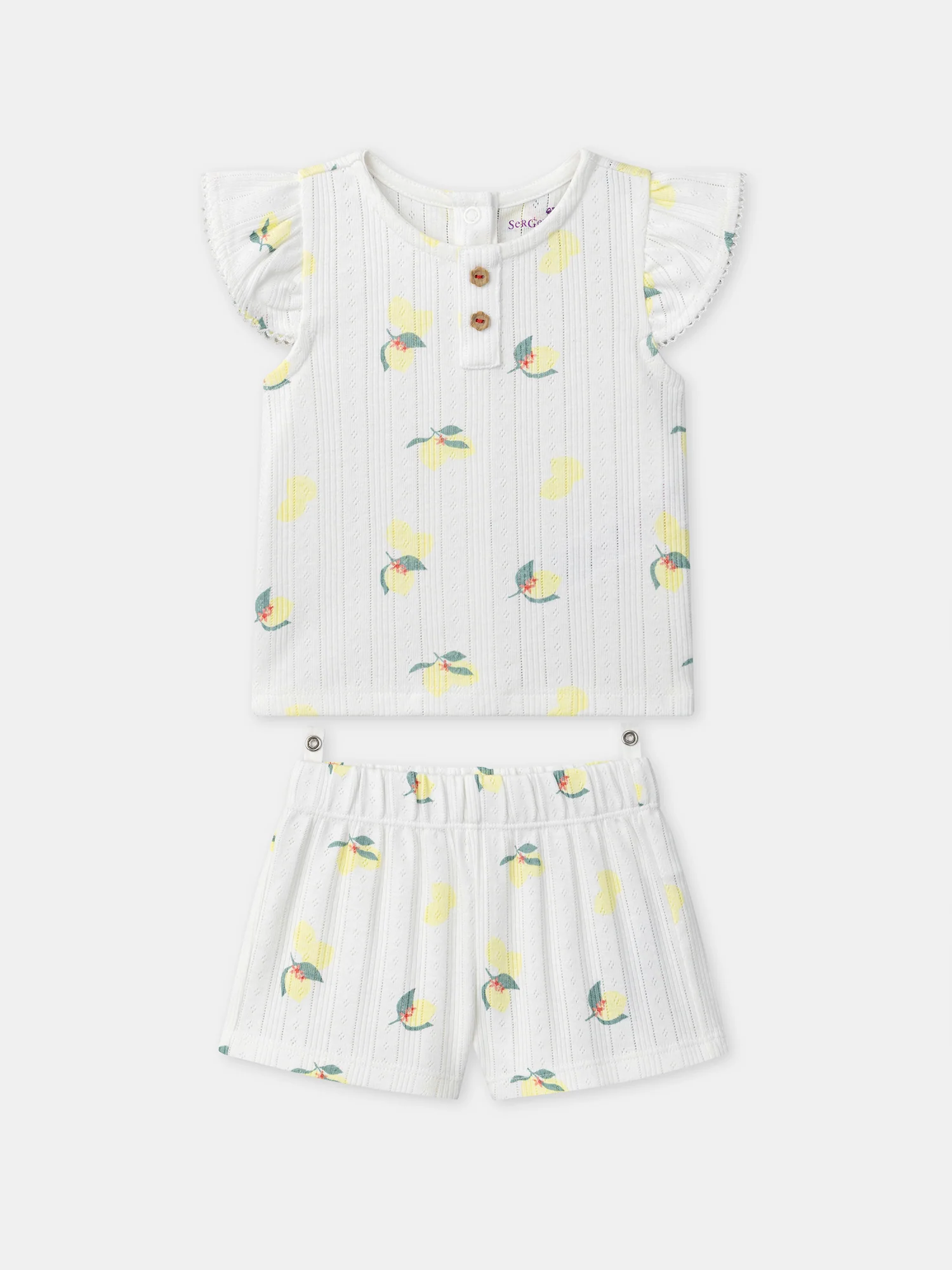 Pyjama écru imprimé citrons Bébé Fille