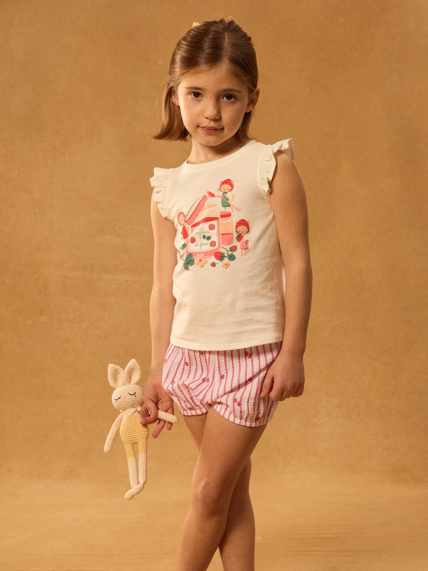 Pyjama écru imprimé fraises Fille - Image 2