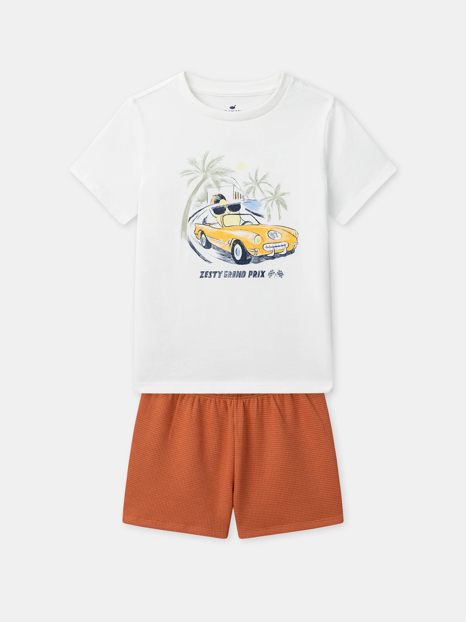 Pyjama écru imprimé voiture Garçon