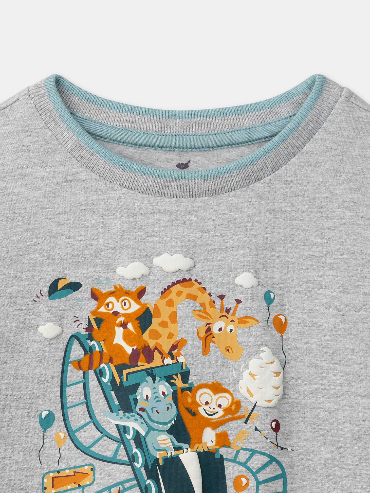 Pyjama gris et bleu imprimé animaux Garçon - Image 9