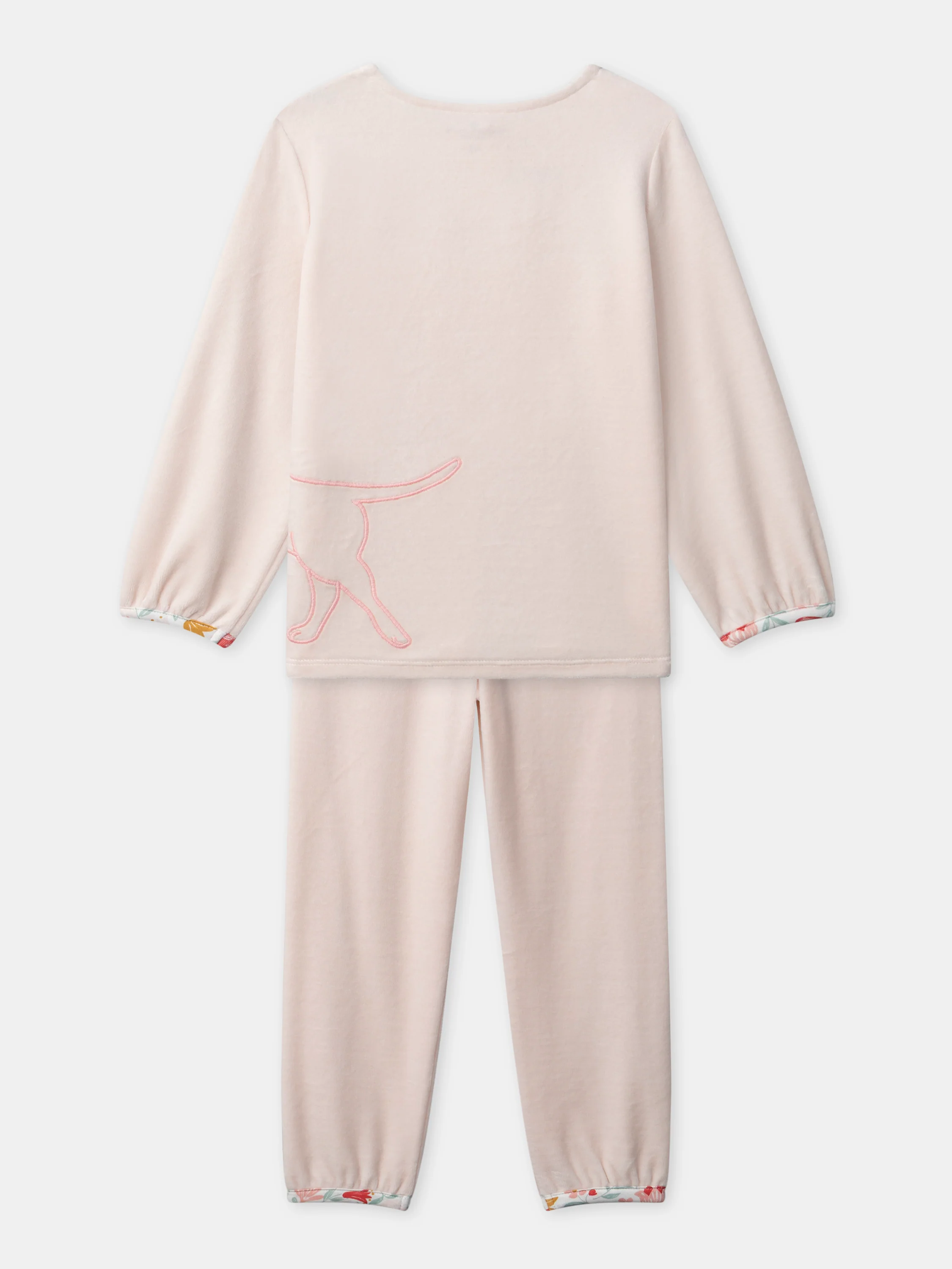 Pyjama rose pĂąle en velours Fille - Image 10