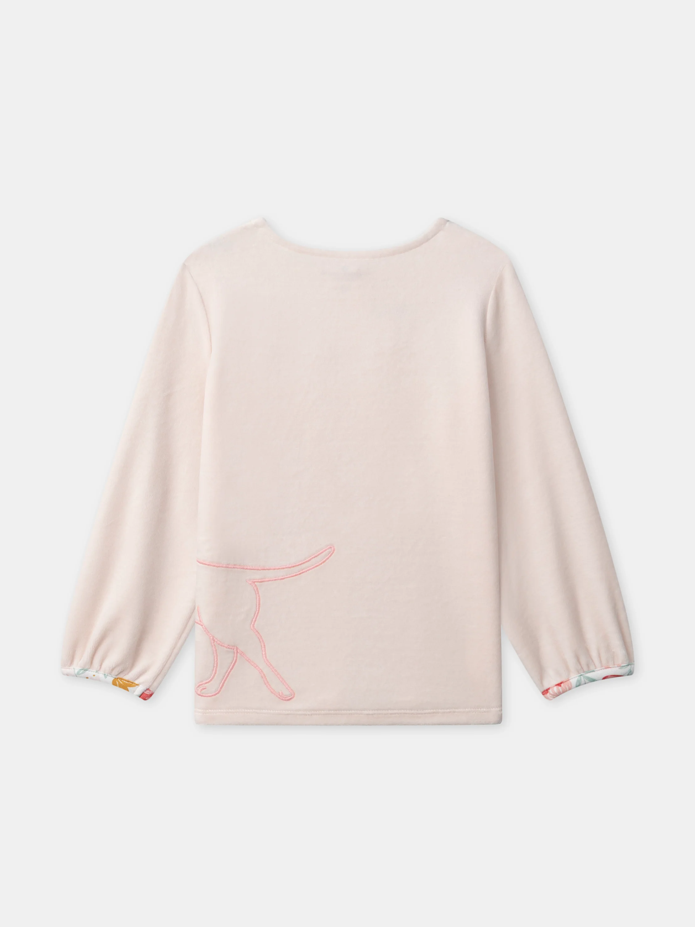 Pyjama rose pĂąle en velours Fille - Image 6