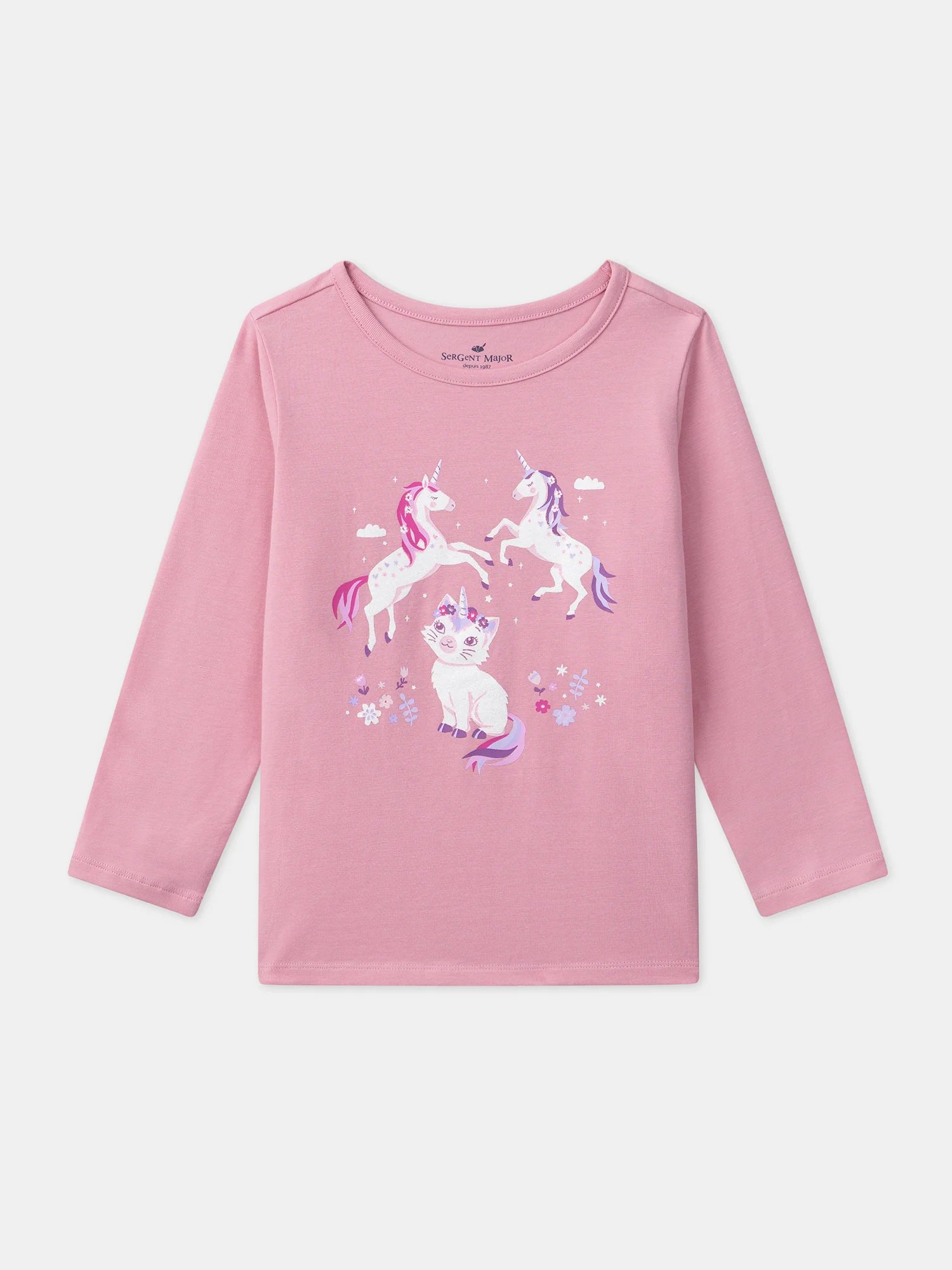 Pyjama rose imprimé licorne Fille - Image 3