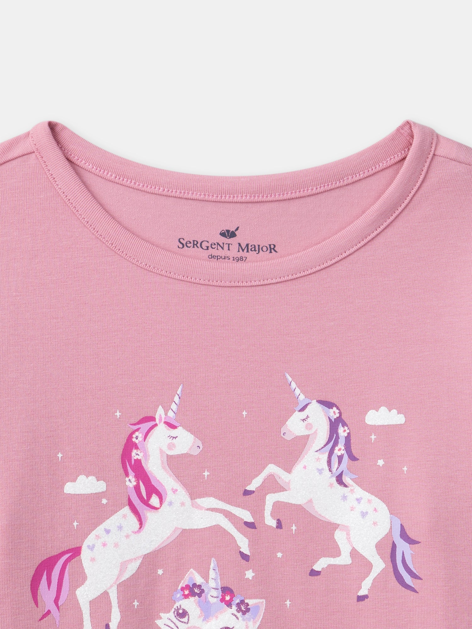 Pyjama rose imprimé licorne Fille - Image 4