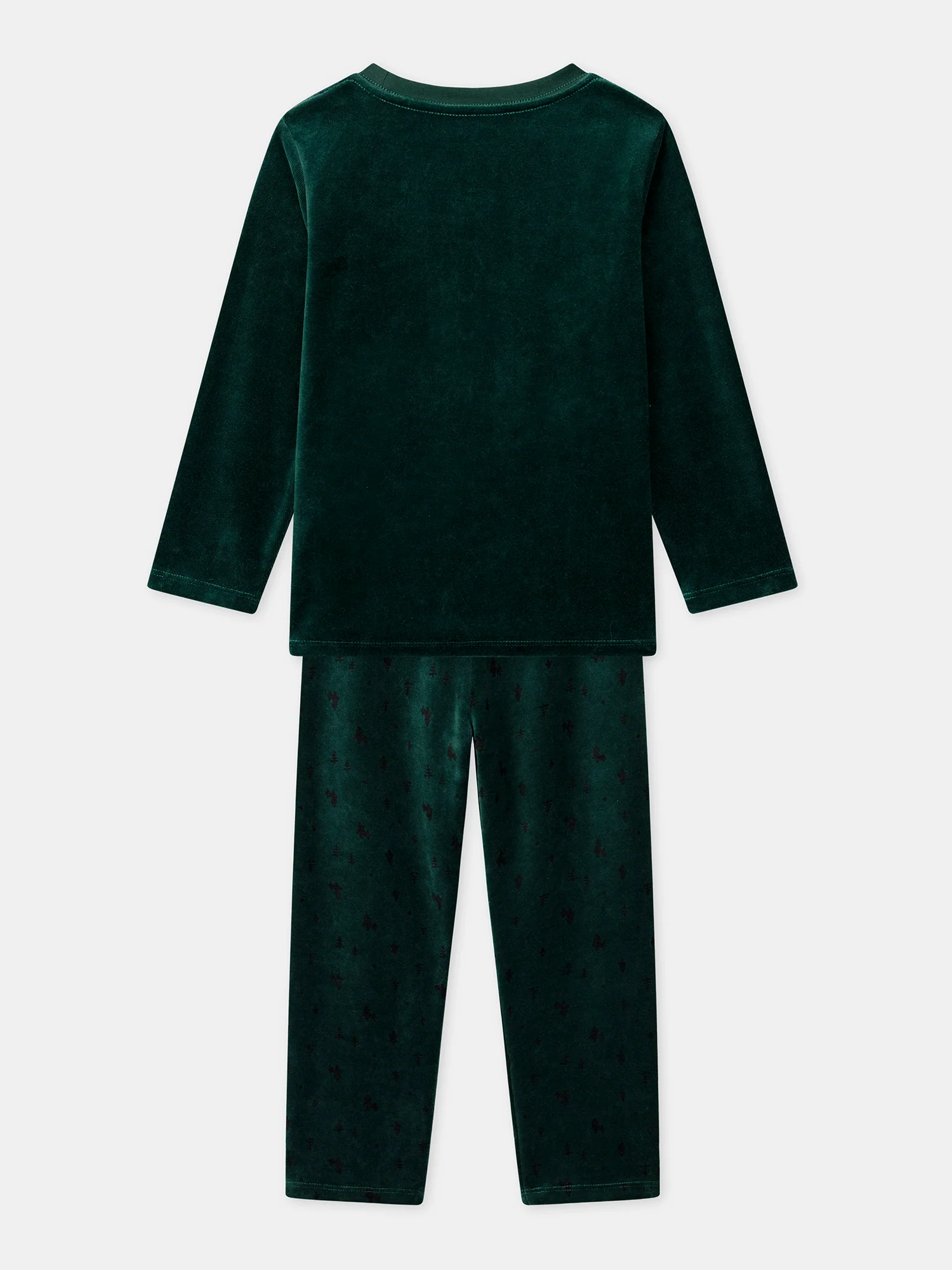Pyjama vert foncé en velours Garçon - Image 8