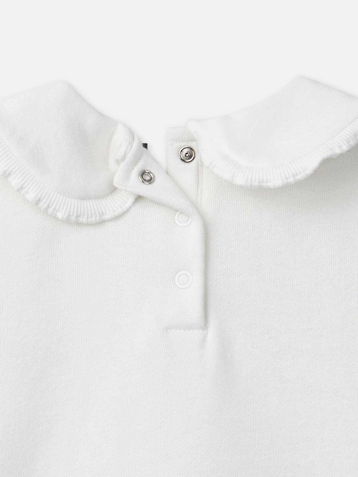 Robe bi-matière sweat blanc et jupe kaki en tulle Fille - Image 3