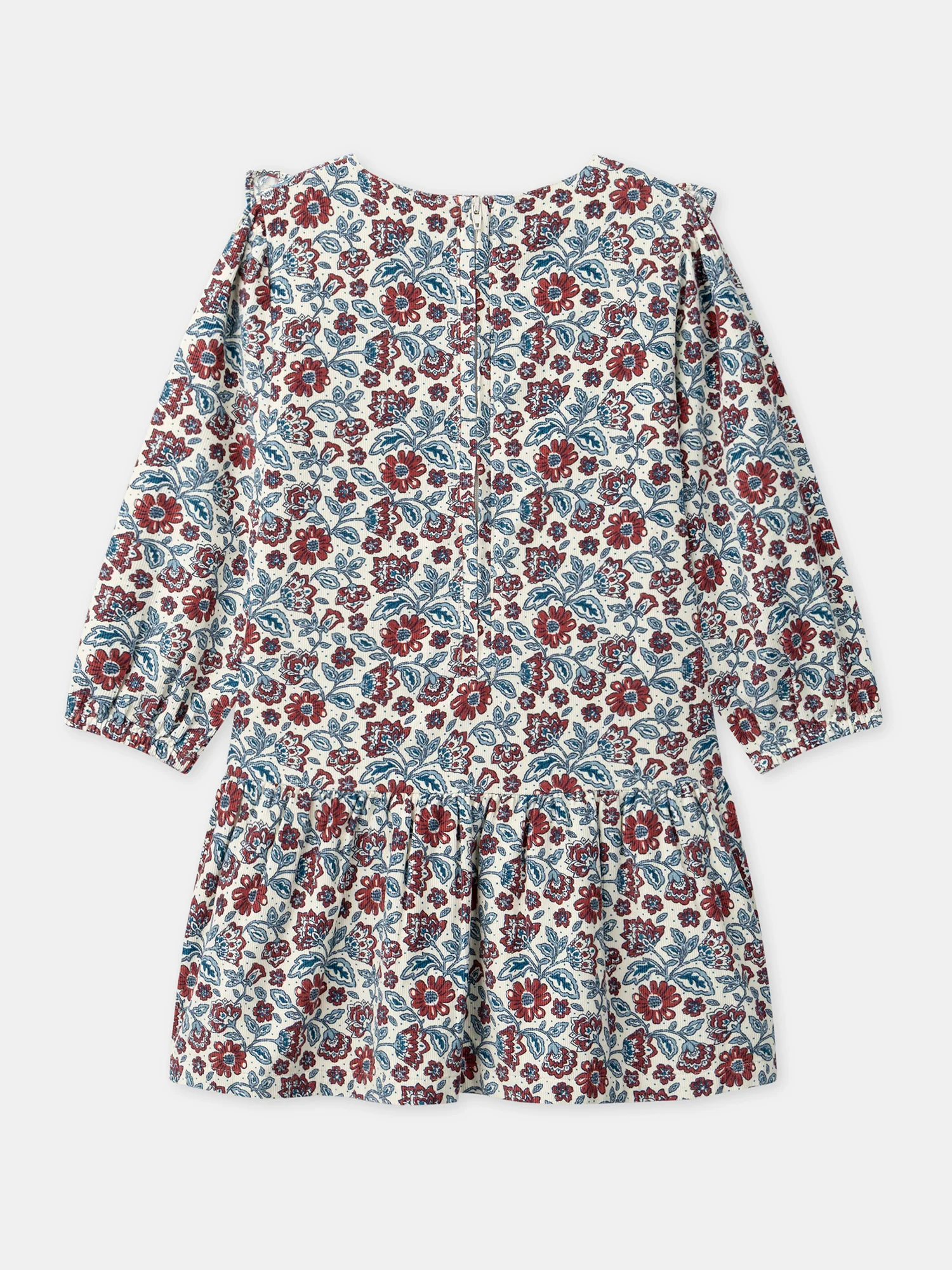 Robe imprimé fleuri en velours Fille - Image 8