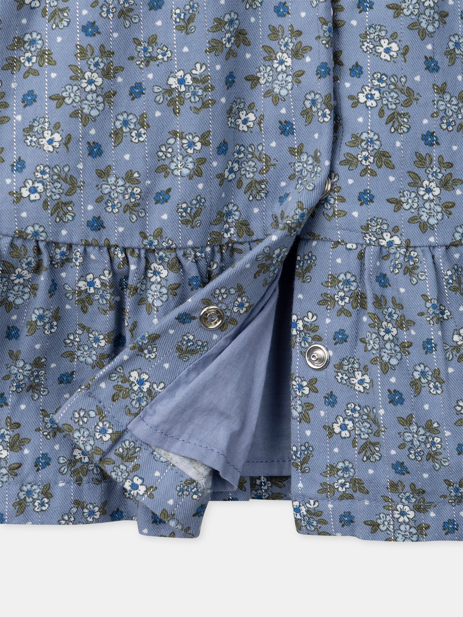 Robe bleue imprimé fleuri Bébé Fille - Image 6