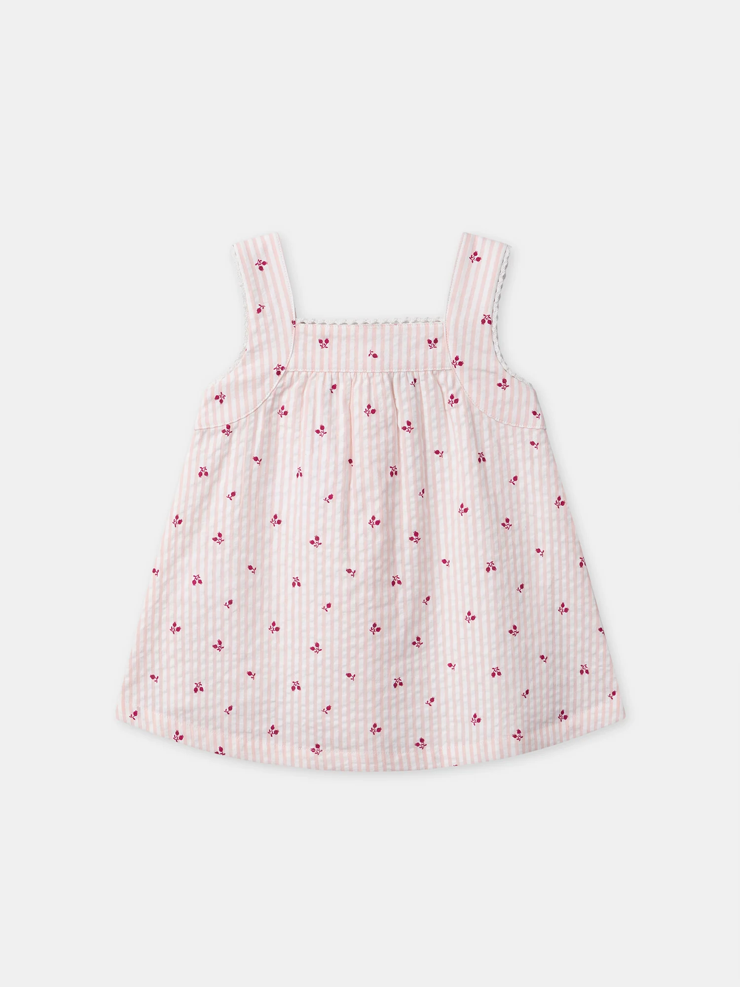 Robe + bloomer à rayures roses Bébé Fille - Image 2