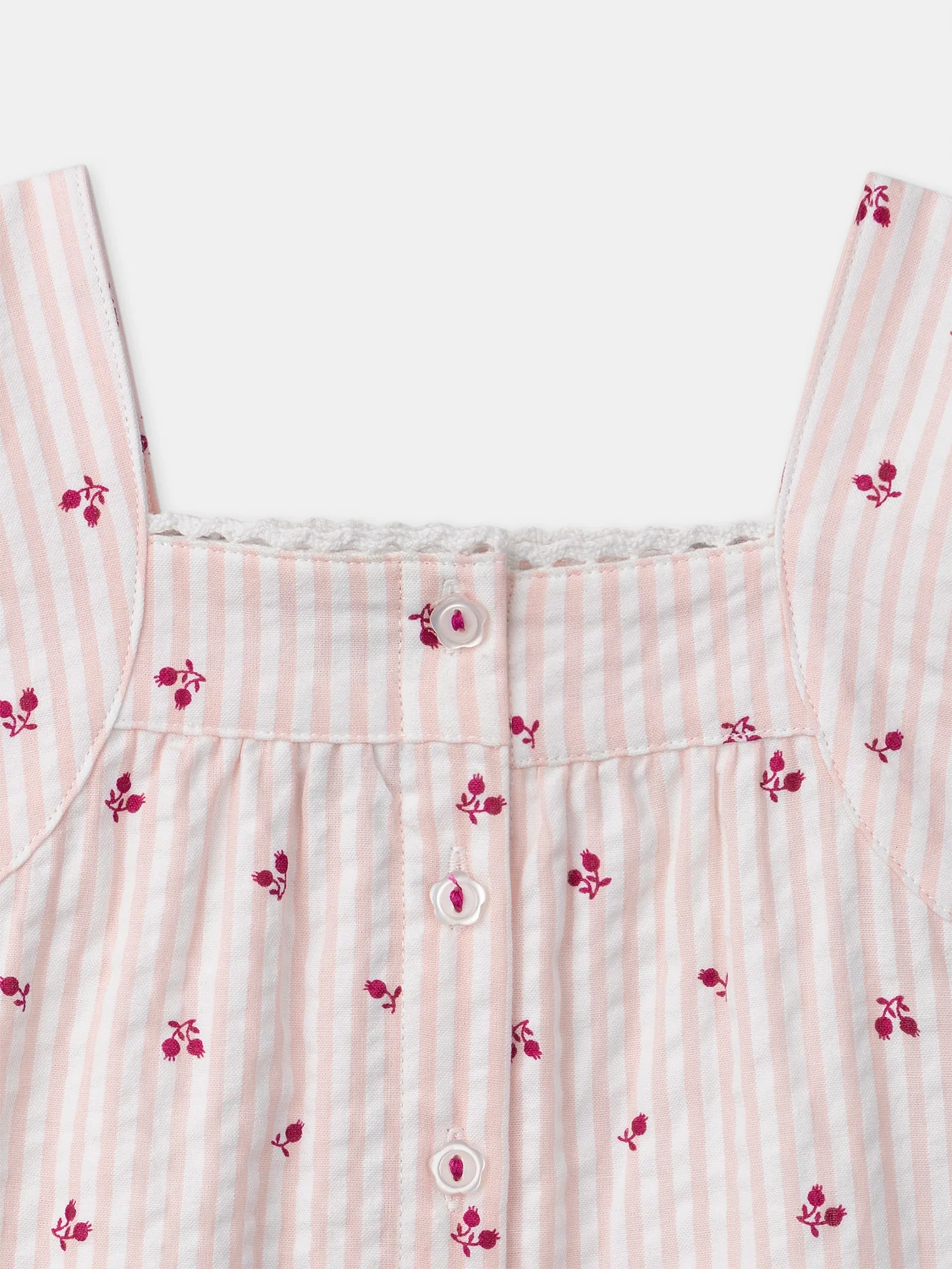 Robe + bloomer à rayures roses Bébé Fille - Image 4
