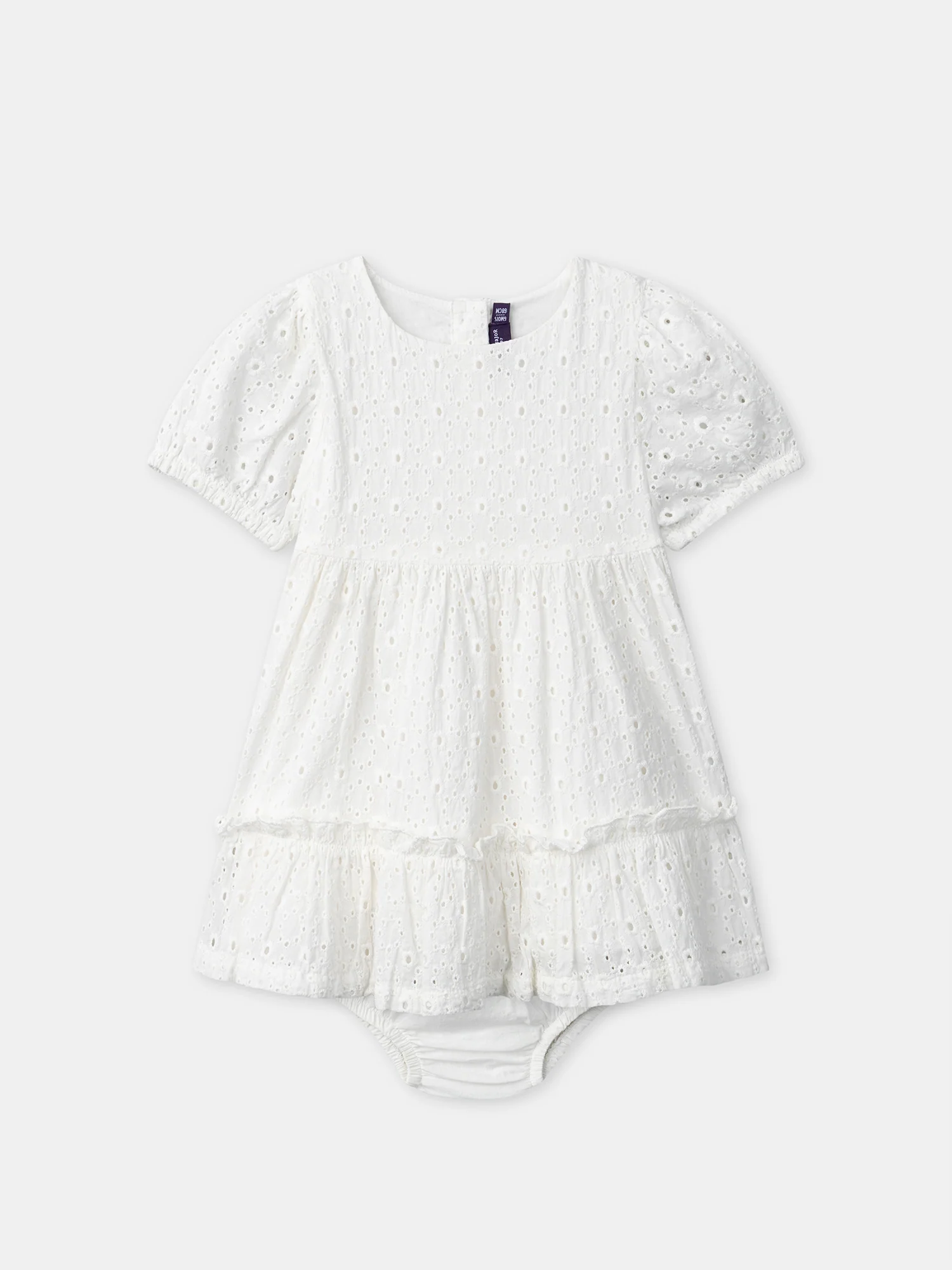 Robe + bloomer brodée écru Bébé Fille