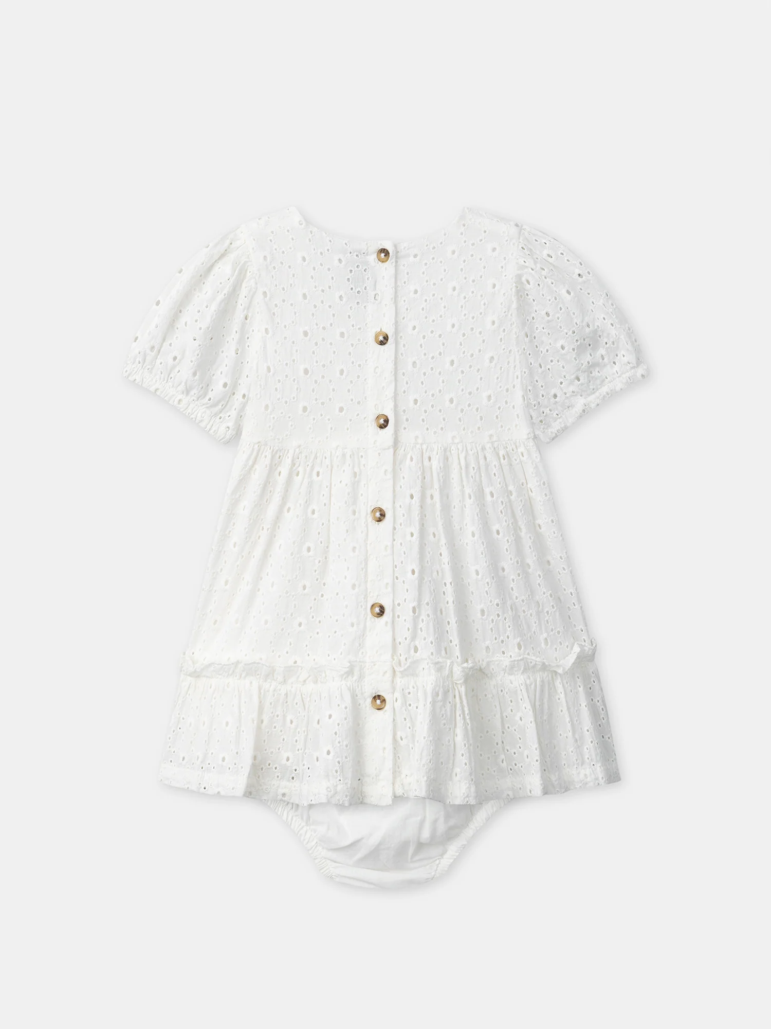 Robe + bloomer brodée écru Bébé Fille - Image 7