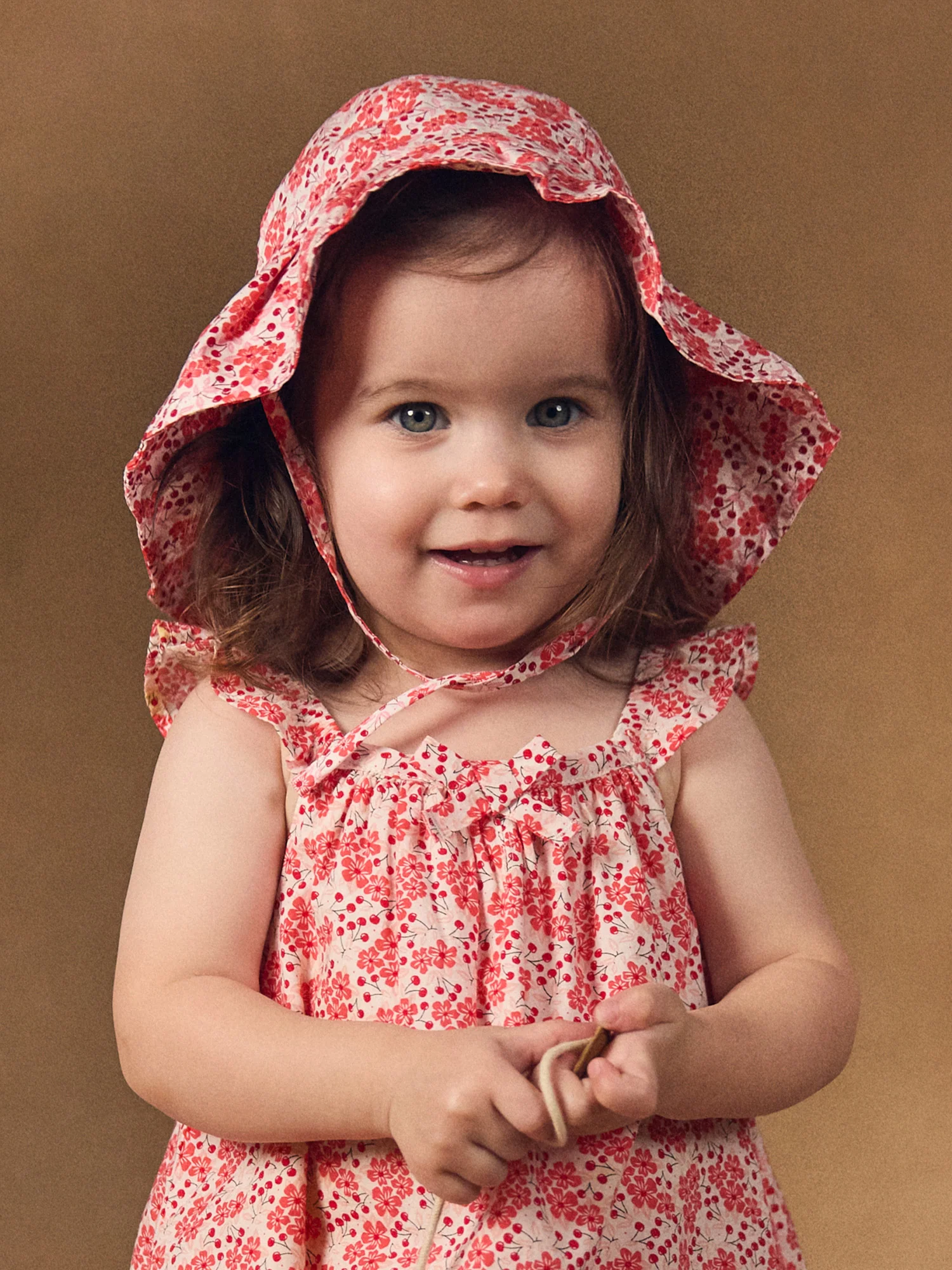 Robe + bloomer imprimé fleurie et cerises Bébé Fille - Image 3