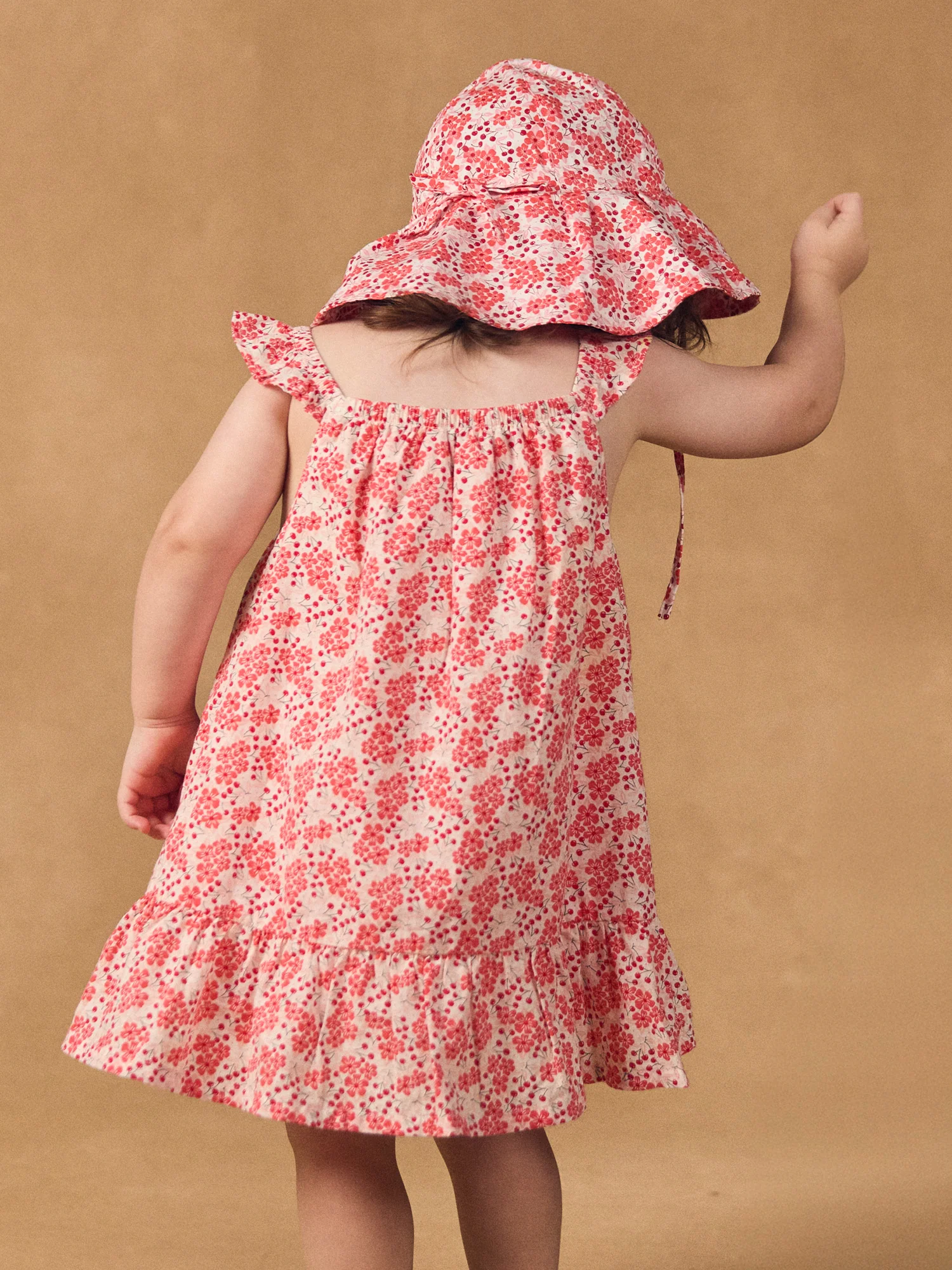 Robe + bloomer imprimé fleurie et cerises Bébé Fille - Image 4