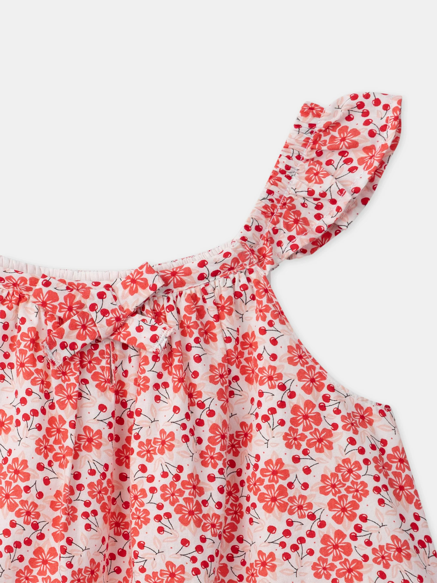 Robe + bloomer imprimé fleurie et cerises Bébé Fille - Image 7