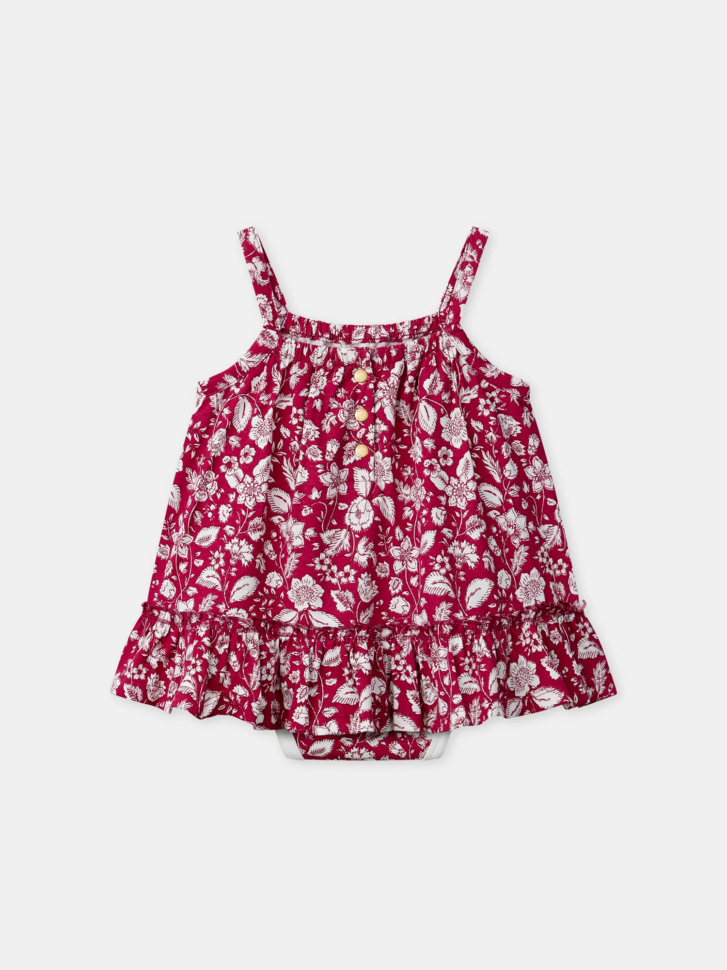 Robe body fuchsia imprimé fleuri Bébé Fille - Image 4