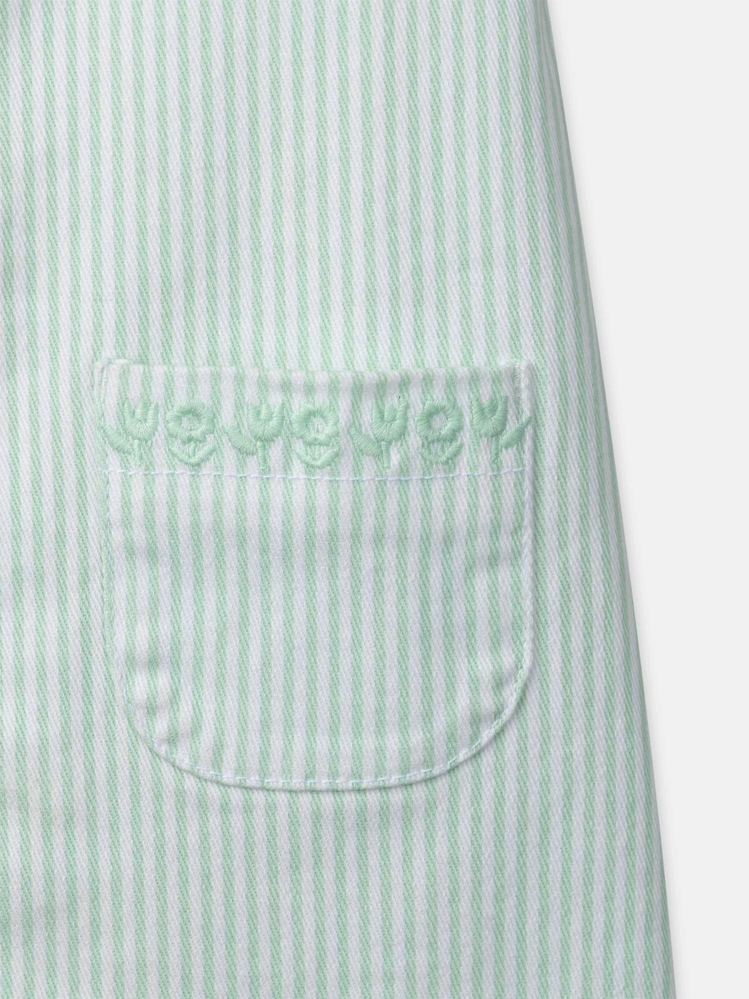 Robe Ă rayures vertes Fille - Image 7