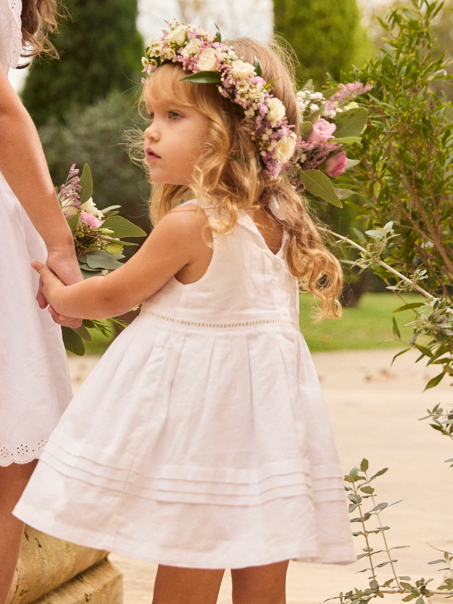 Robe écru à col brodé Bébé Fille - Image 4