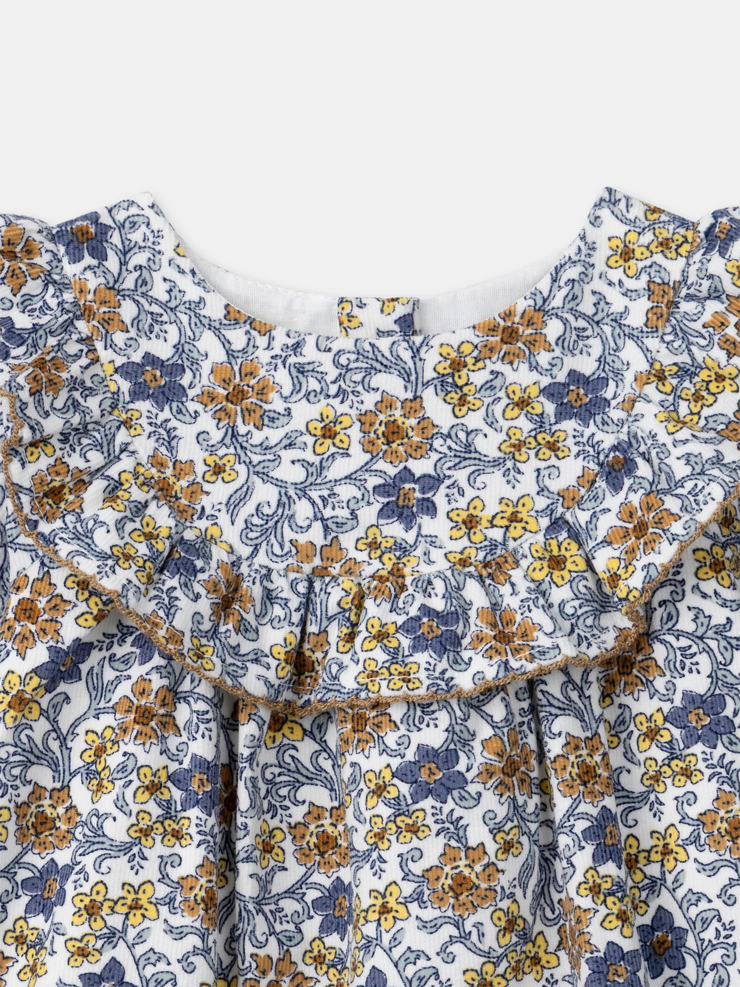 Robe imprimé fleuri en velours Bébé Fille - Image 5