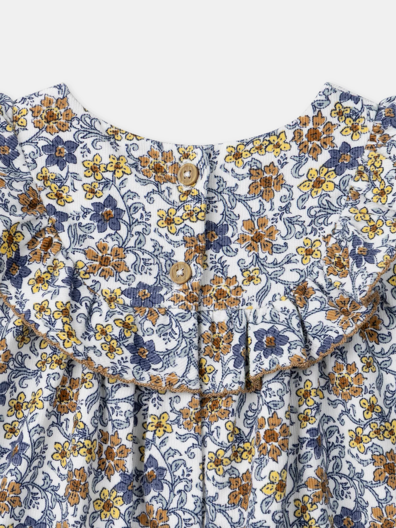 Robe imprimé fleuri en velours Bébé Fille - Image 6