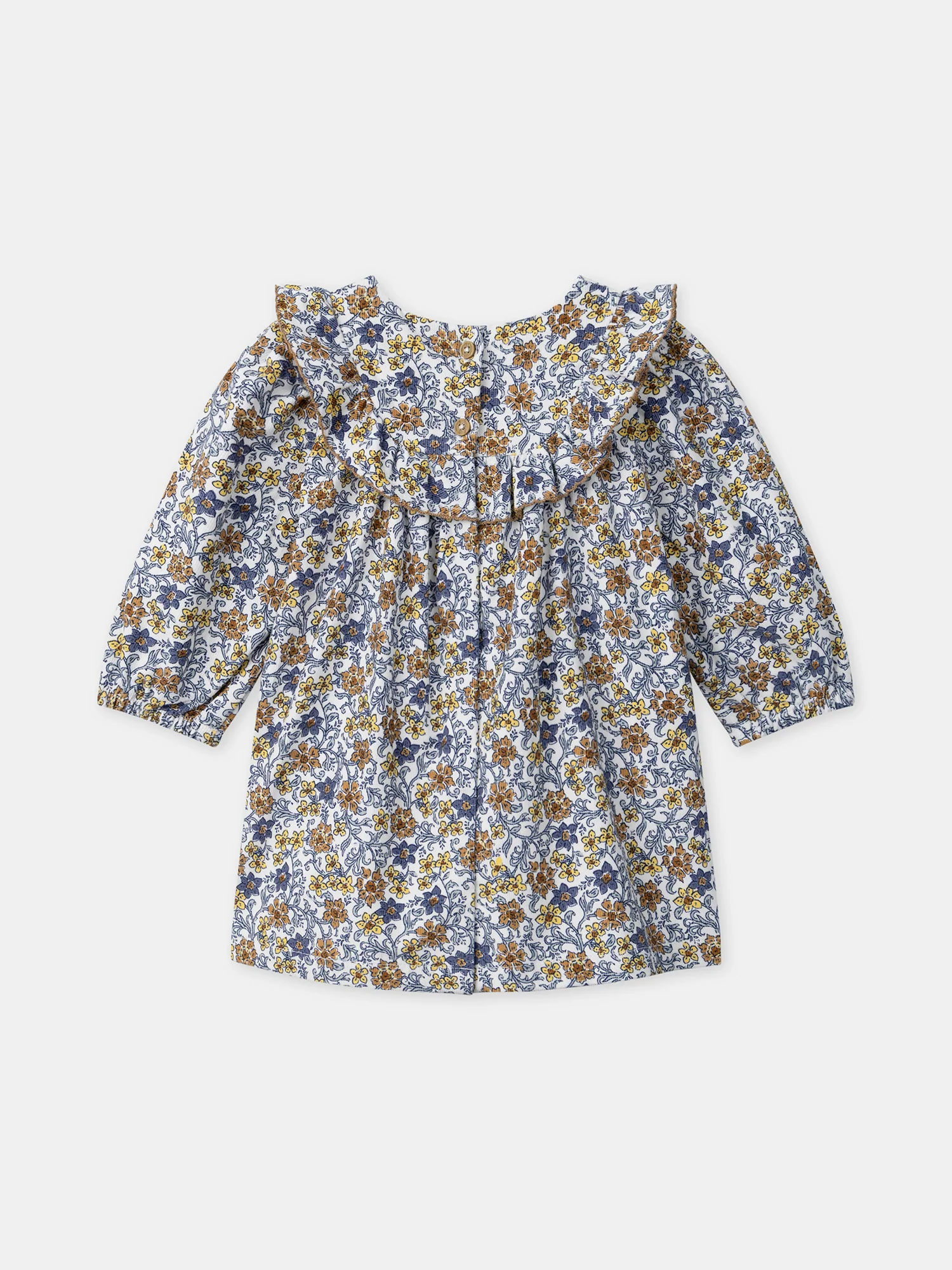 Robe imprimé fleuri en velours Bébé Fille - Image 8