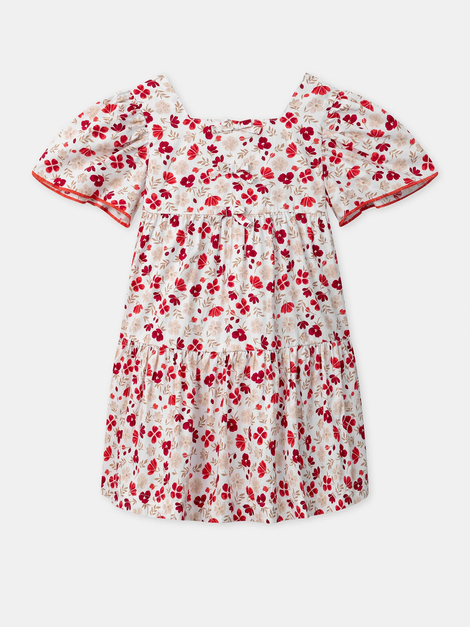 Robe imprimé fleuri à manches volantes Fille