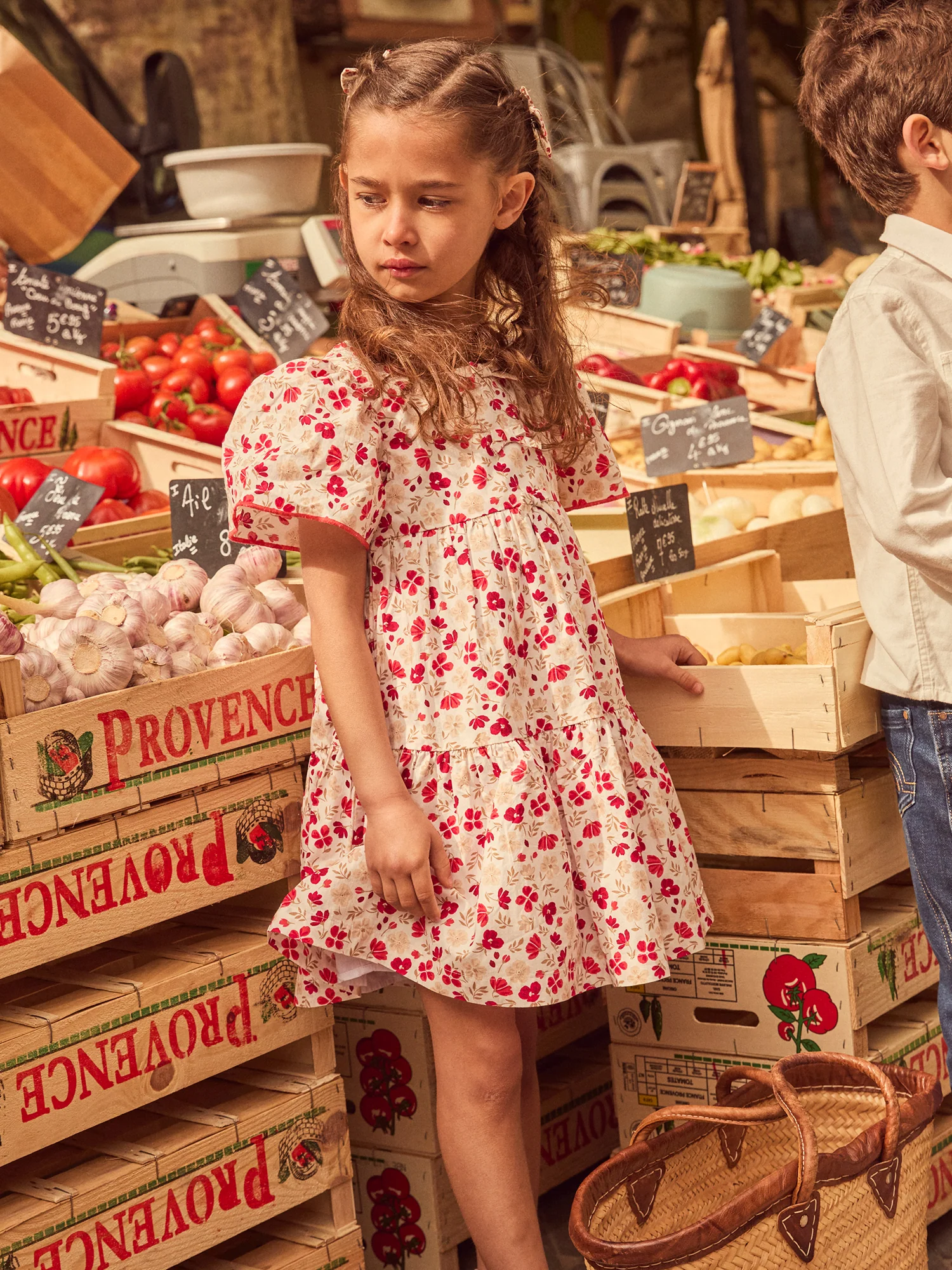 Robe imprimé fleuri à manches volantes Fille - Image 2