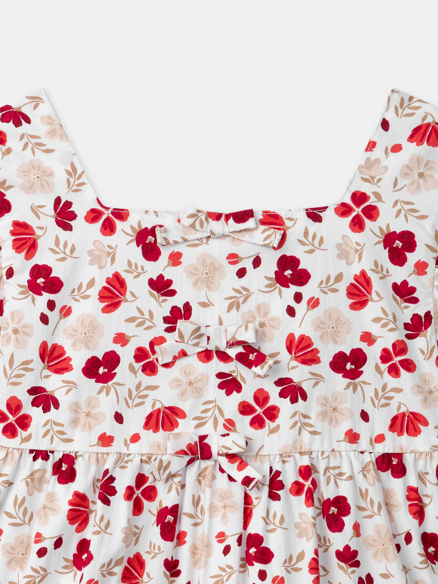 Robe imprimé fleuri à manches volantes Fille - Image 4