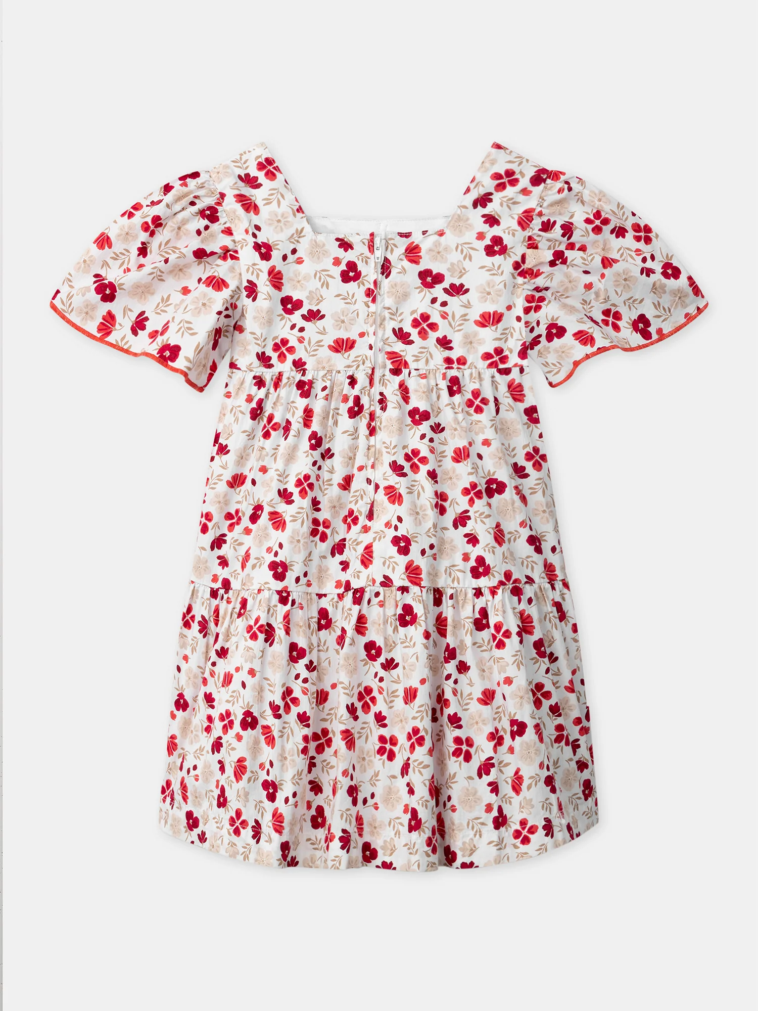Robe imprimé fleuri à manches volantes Fille - Image 7
