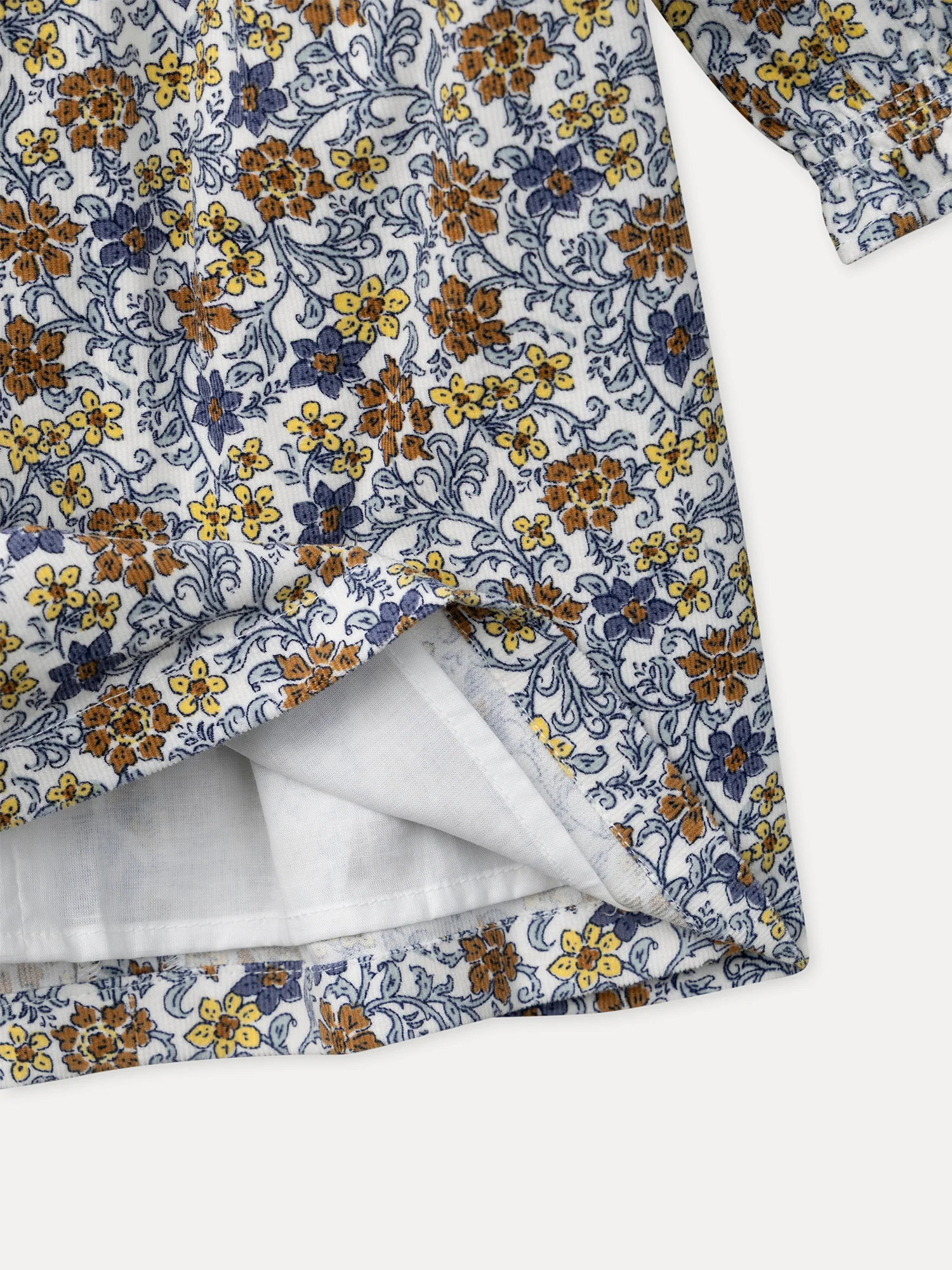 Robe imprimé fleuri à col pétale blanc Fille - Image 5