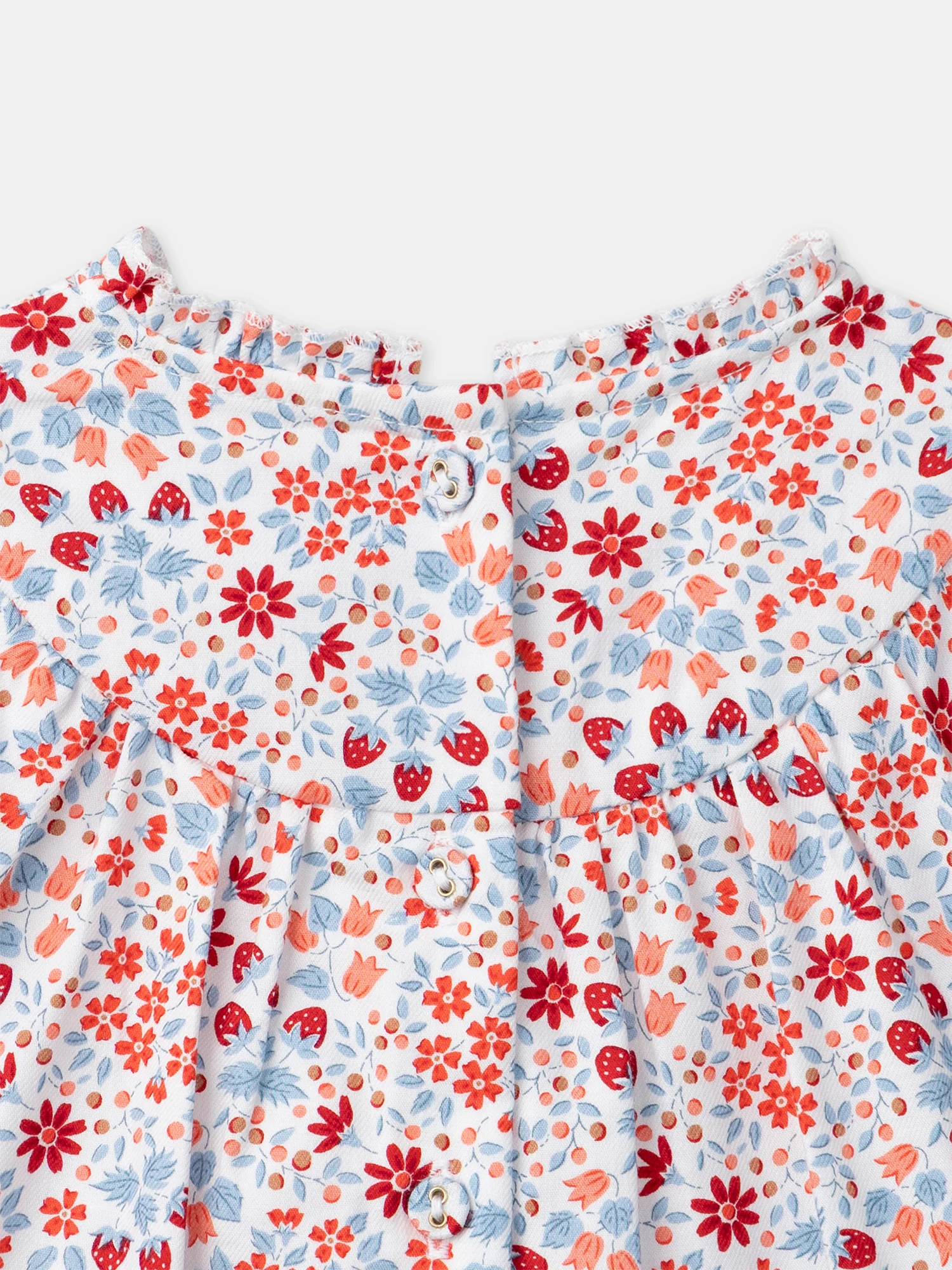 Robe imprimée fleuri et fraises Bébé Fille - Image 7