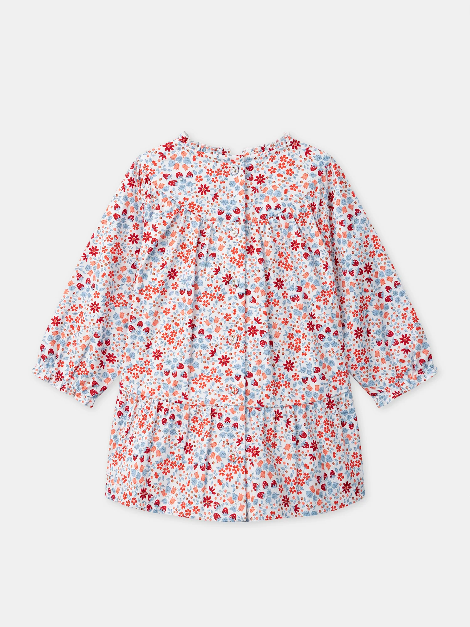 Robe imprimée fleuri et fraises Bébé Fille - Image 8
