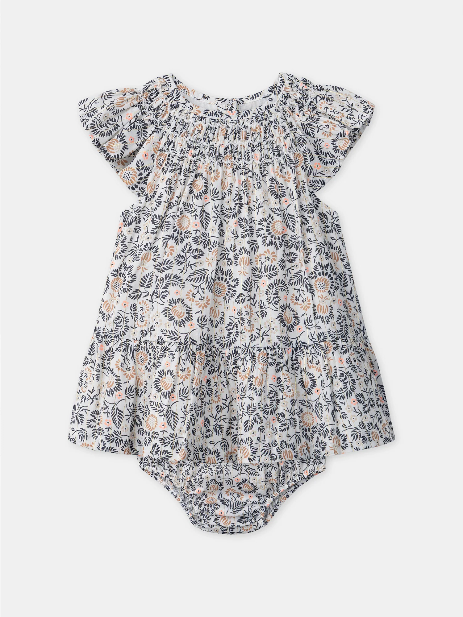 Robe + bloomer imprimée fleuri Bébé Fille