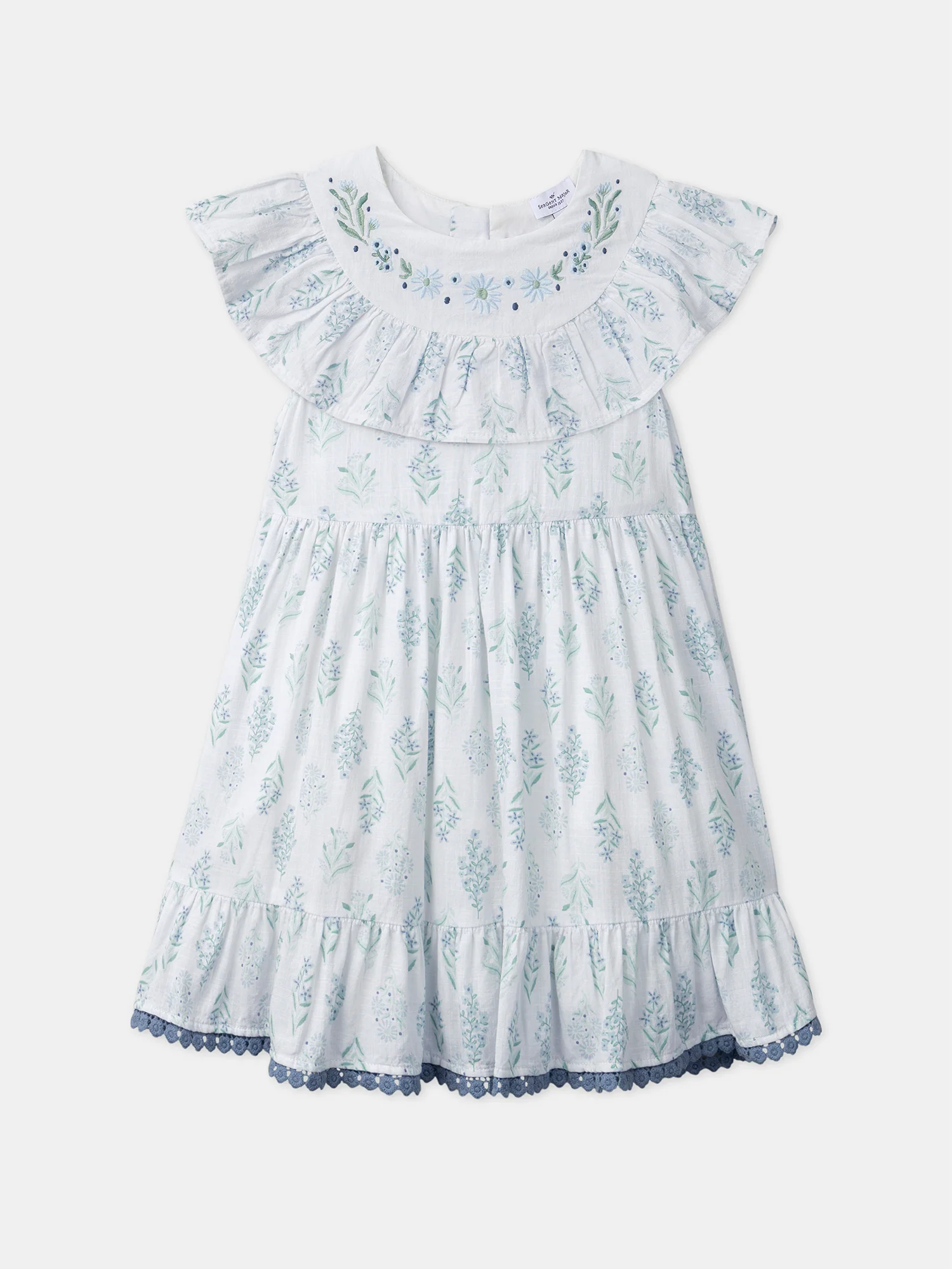 Robe fleurie à volants