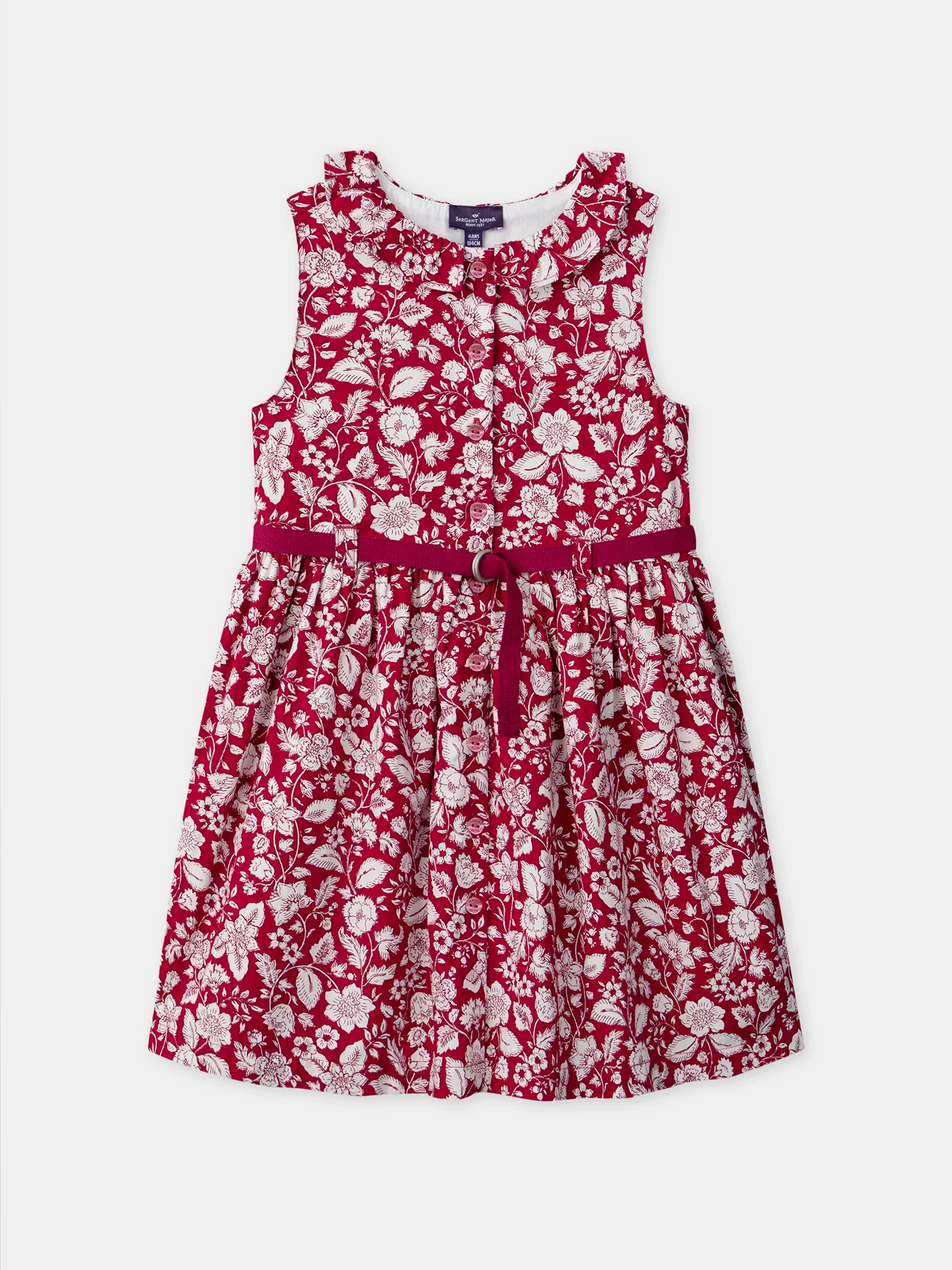 Robe fuchsia imprimé fleurs Fille