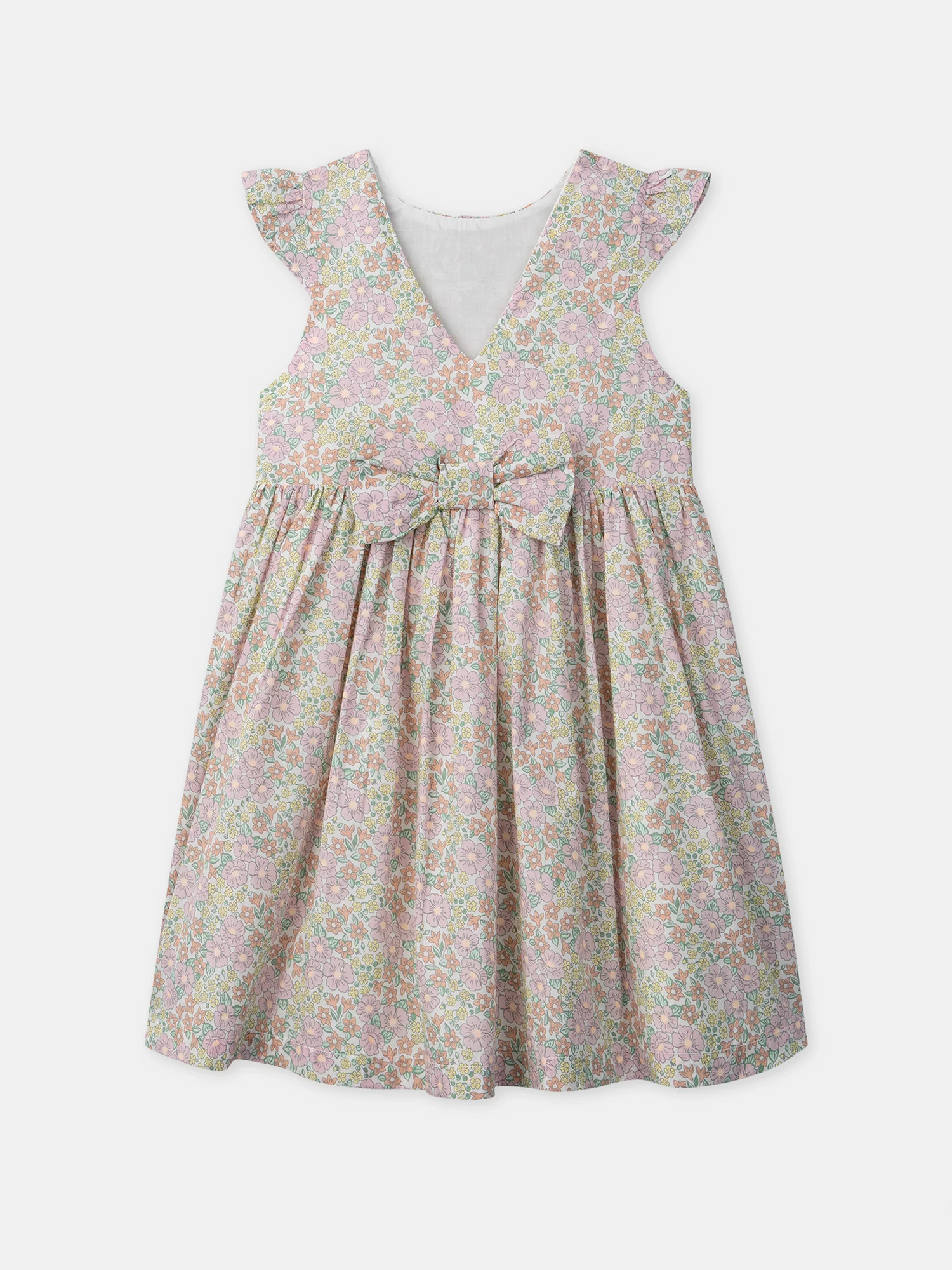Robe imprimé fleuri à noeud Fille - Image 10