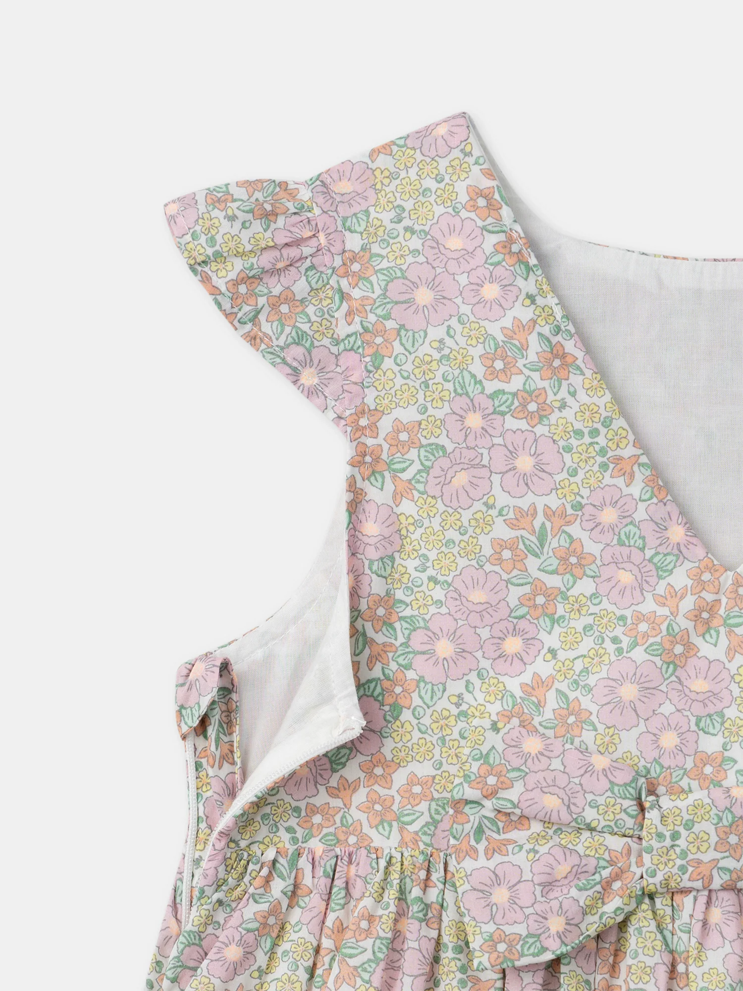 Robe imprimé fleuri à noeud Fille - Image 9