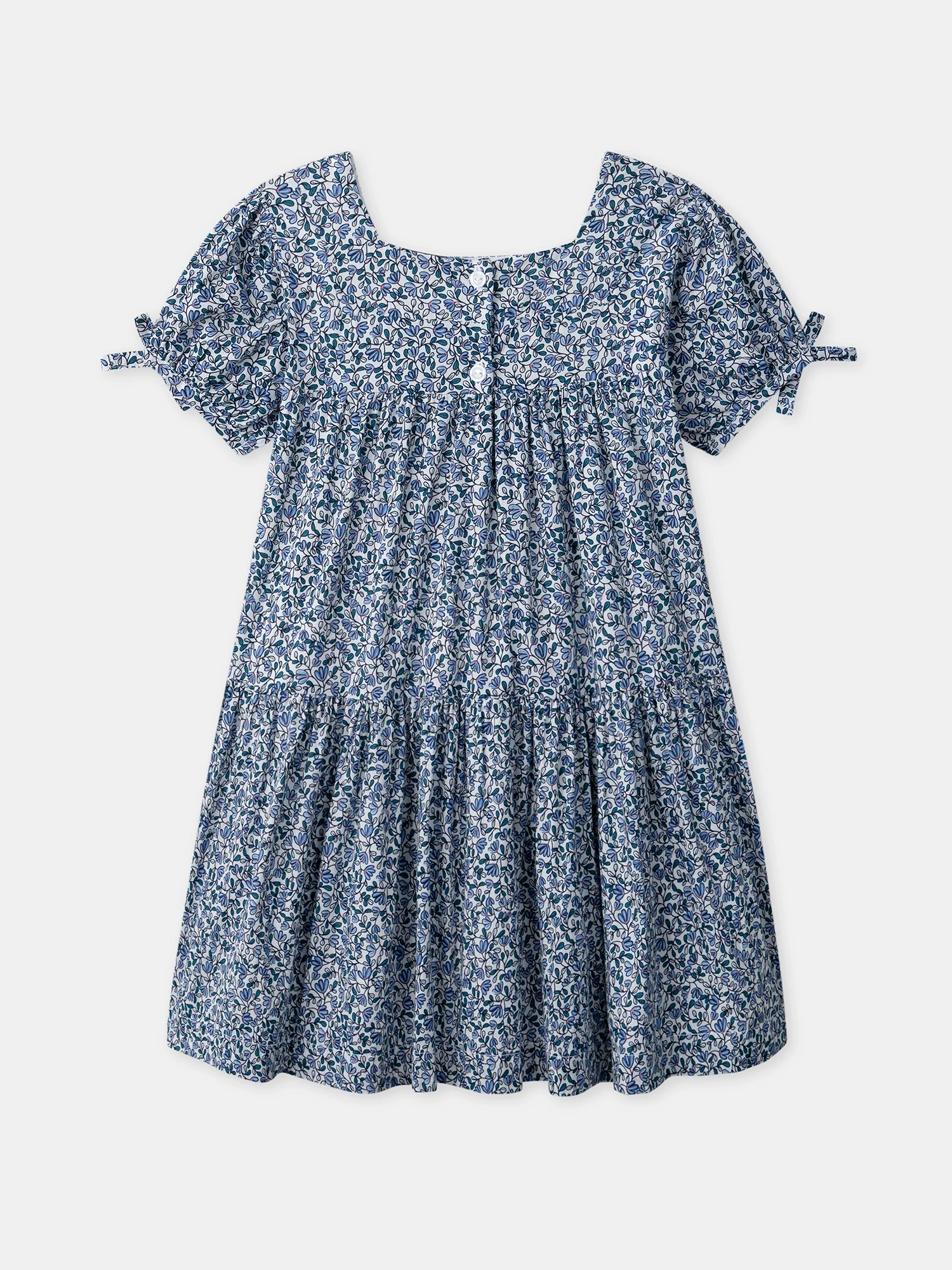 Robe imprimé fleuri bleu Fille - Image 8