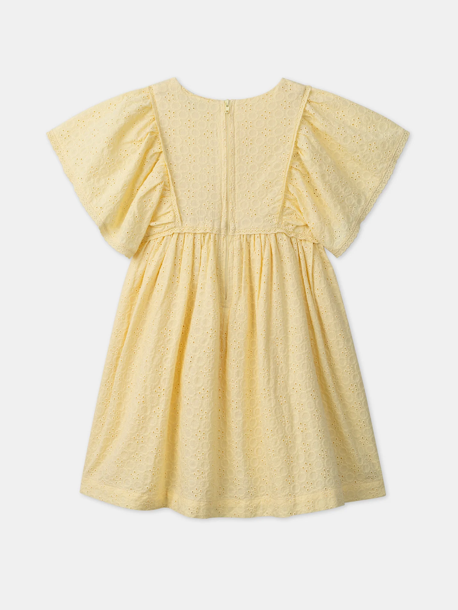 Robe jaune broderies anglaises - Image 4