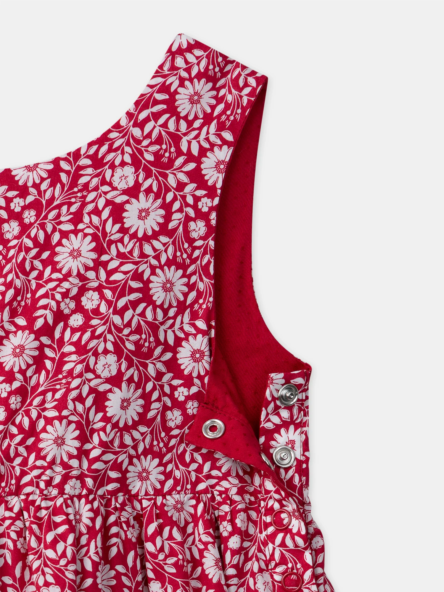 Robe réversible imprimé fleuri et uni - Image 4